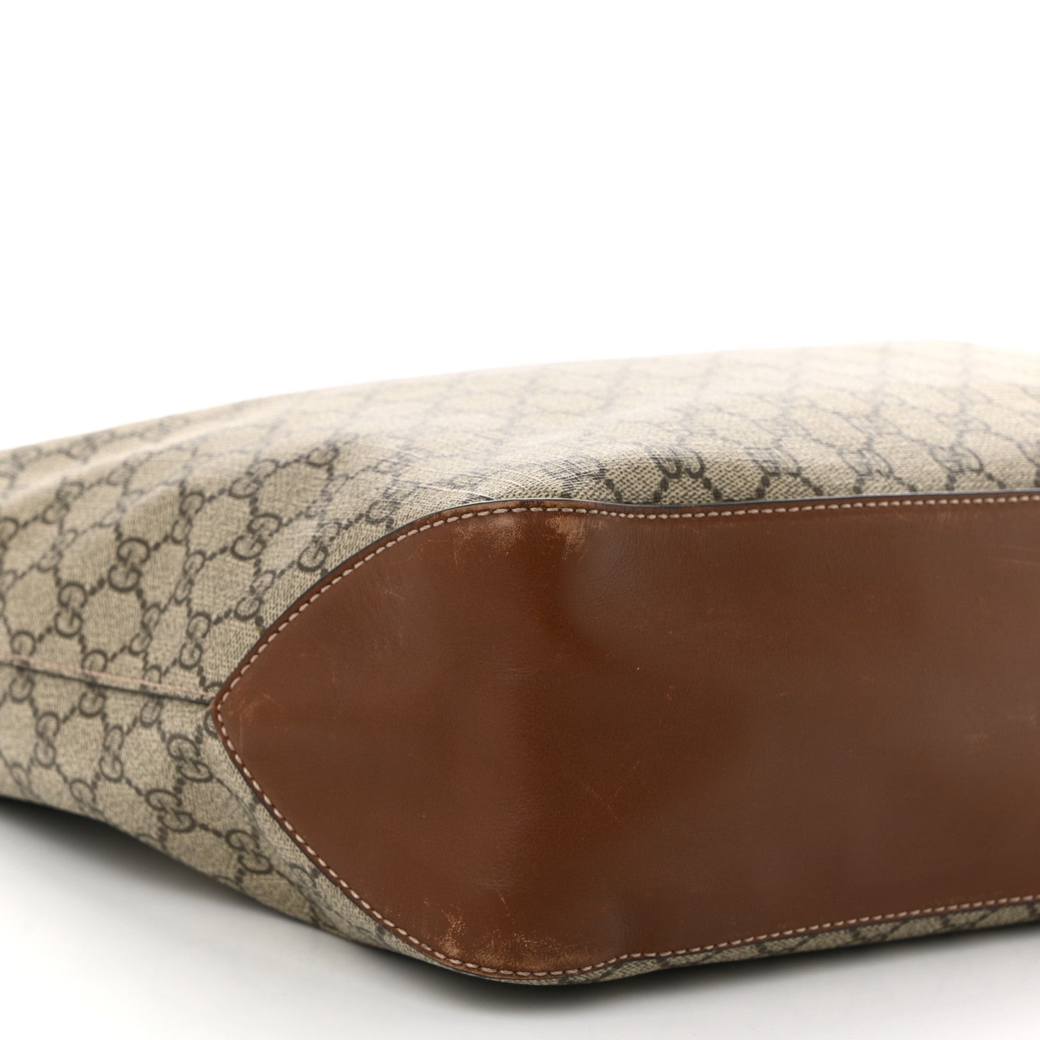 Gucci GG Supreme Monogram Large Linea A Hobo Light Brown 9 of 11