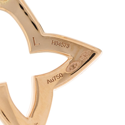 Louis Vuitton 18K Pink Gold Diamond Mini Blossom Hoop Earrings 4 of 6