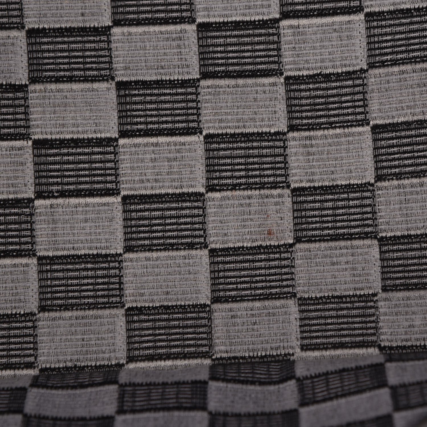 Christian Dior Canvas Embroidered Checkered Book Tote Black White 8 of 10