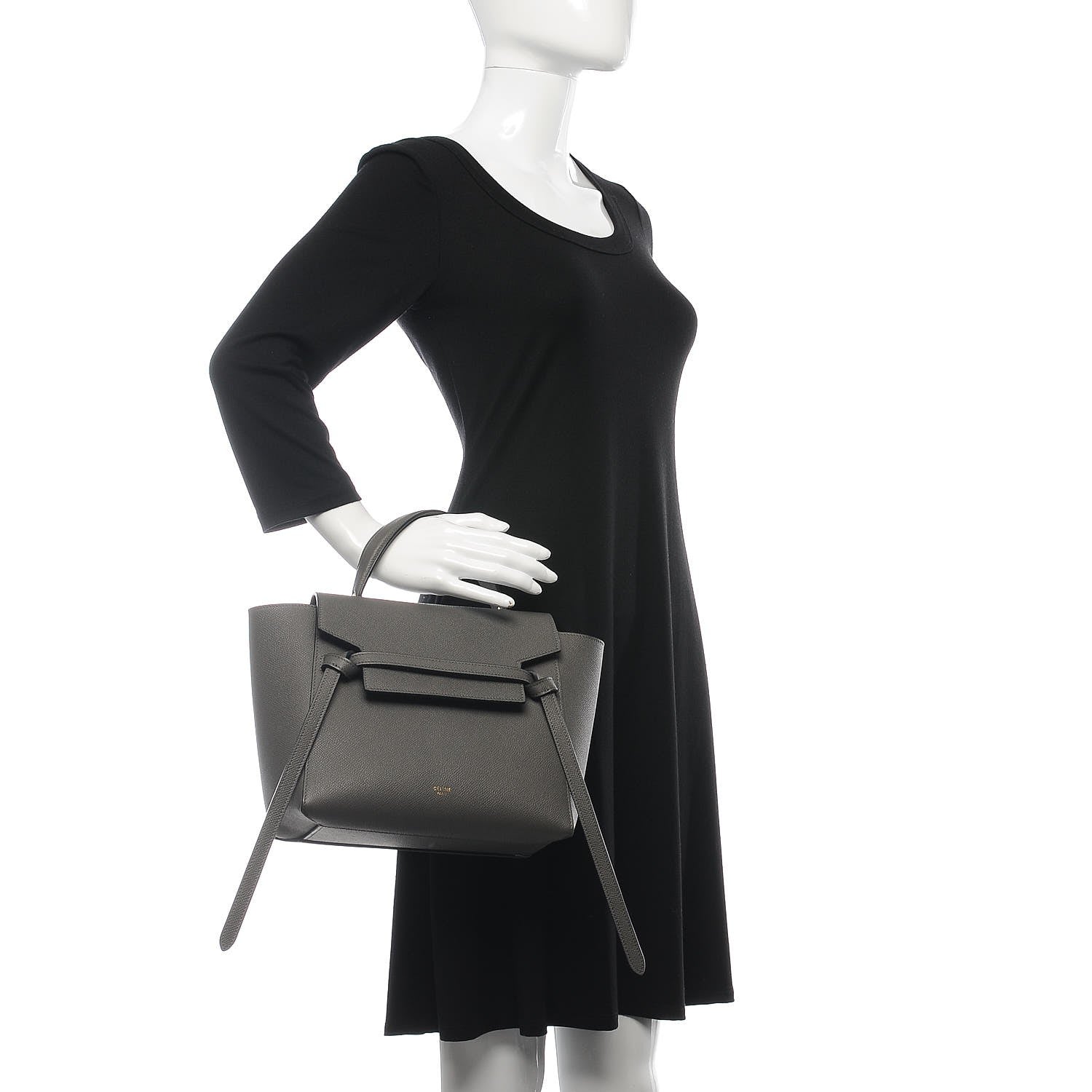 Celine Grained Calfskin Micro Belt Bag Grey 3 of 8