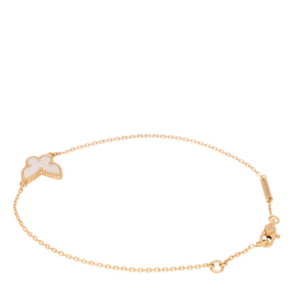 Van Cleef & Arpels 18K Yellow Gold Mother of Pearl Sweet Alhambra Butterfly Bracelet 2 of 5