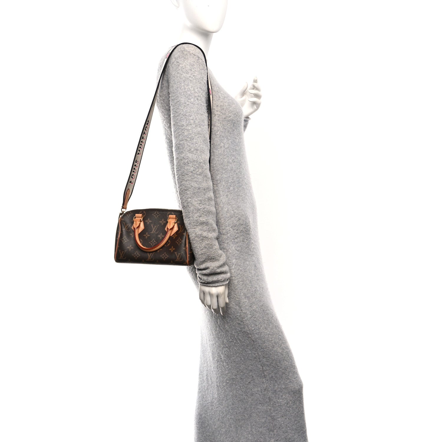 Louis Vuitton Monogram Speedy Bandouliere 20 Black 2 of 9