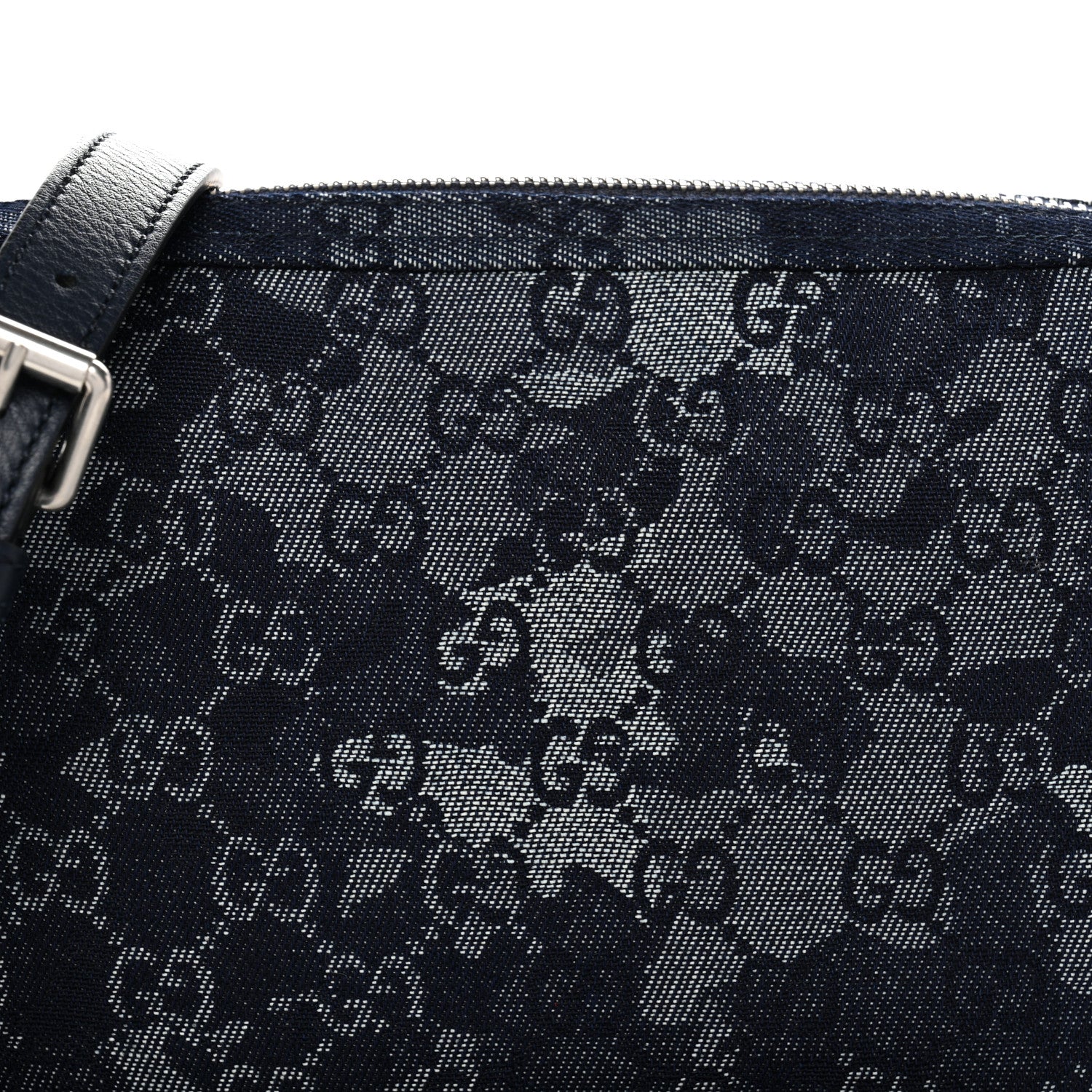 Gucci Denim GG Monogram Camouflage Small Crossbody Bag Blue 9 of 11