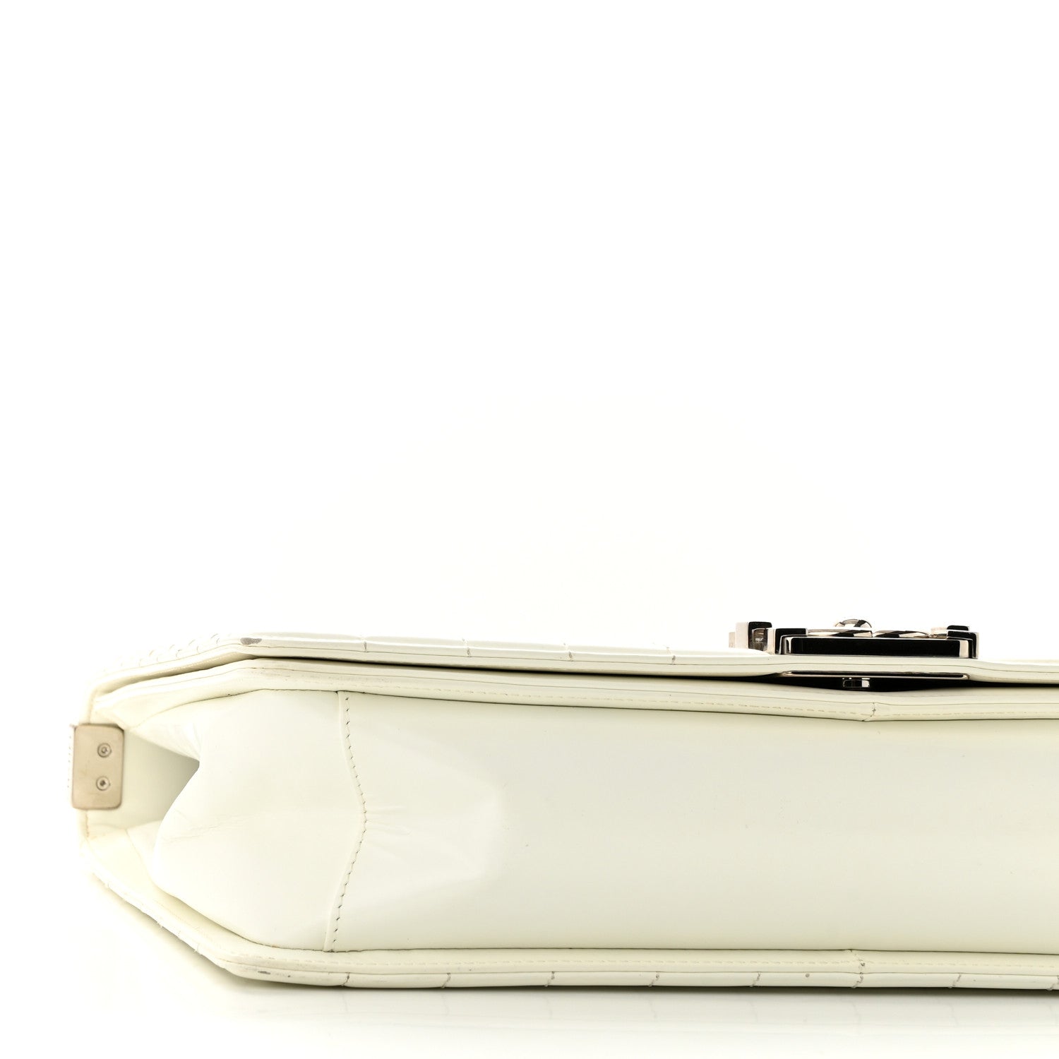 Chanel Glazed Calfskin Large Boy Reverso Flap White 9 of 13