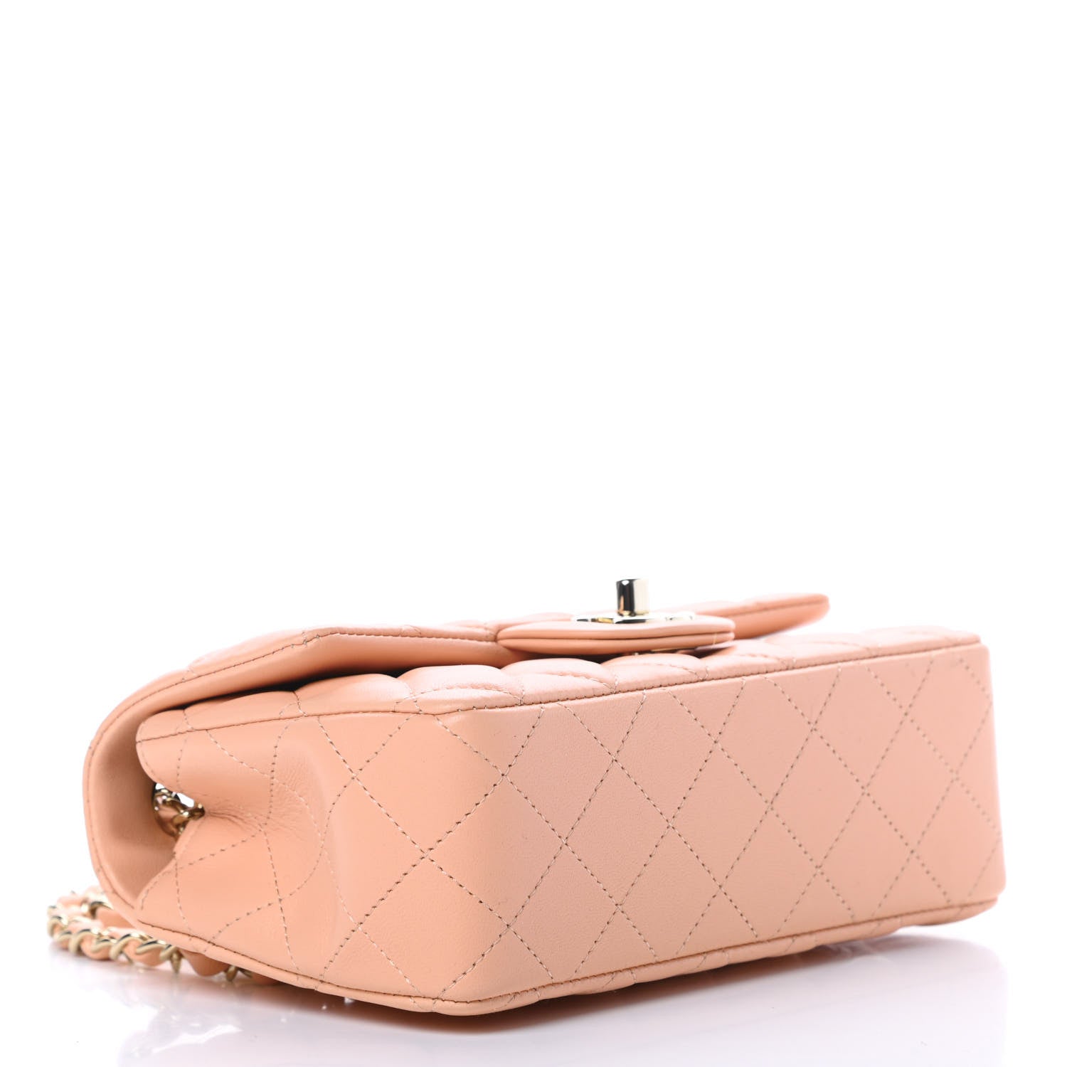 Chanel Lambskin Quilted Mini Rectangular Flap Light Pink 4 of 10