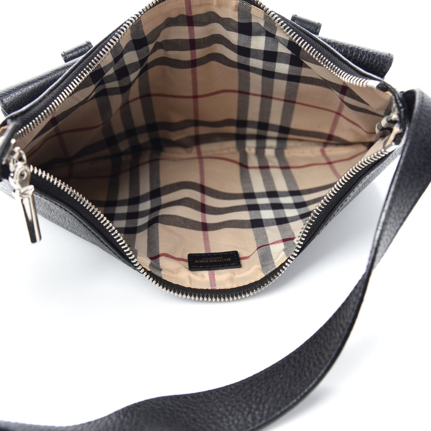 Grainy Calfskin Shoulder Bag Black