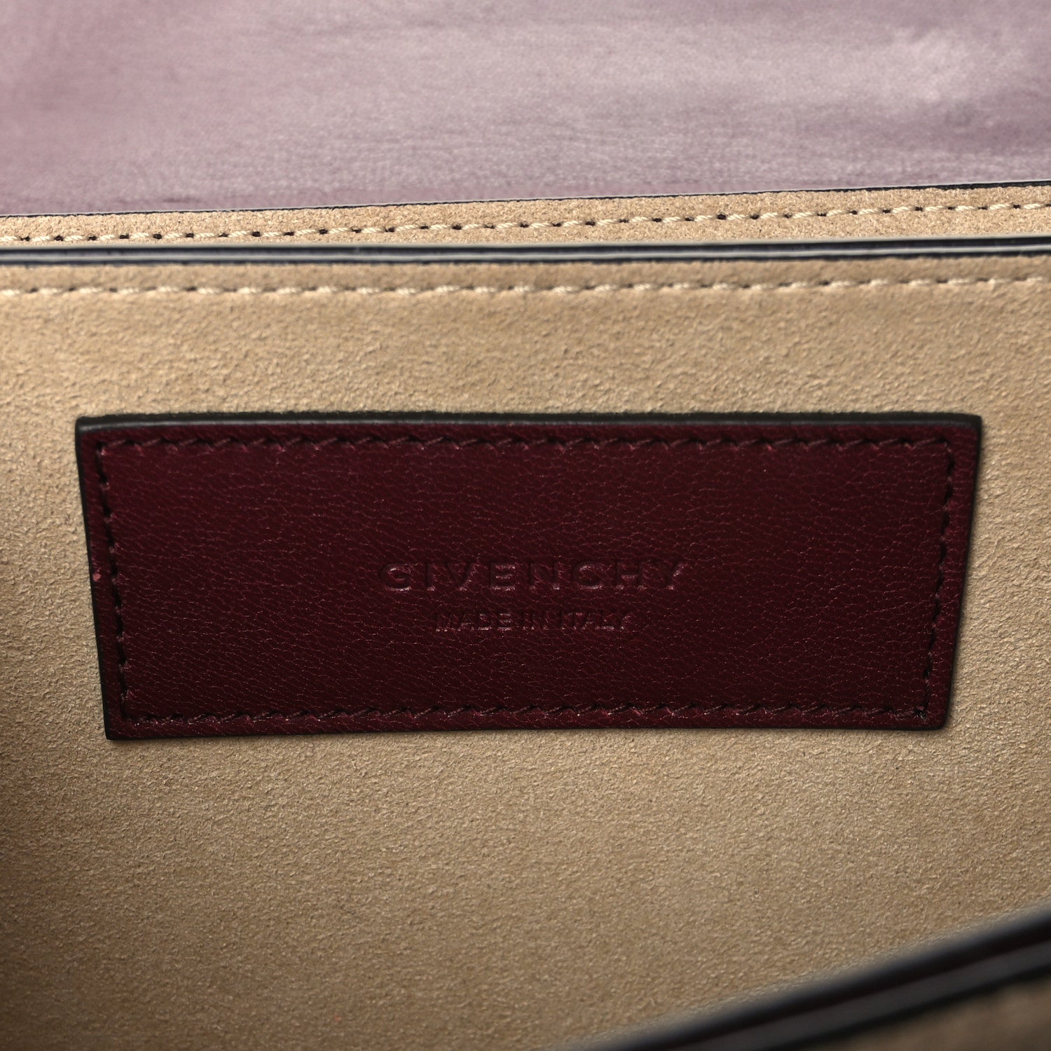 Givenchy Goatskin Quilted Small GV3 Shoulder Bag Aubergine 6 of 9