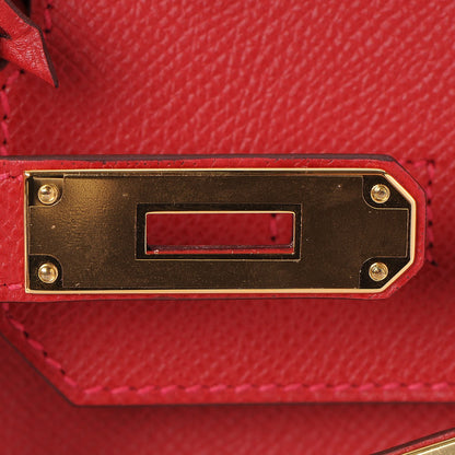 Hermes Epsom Birkin 30 Rouge Casaque 13 of 35