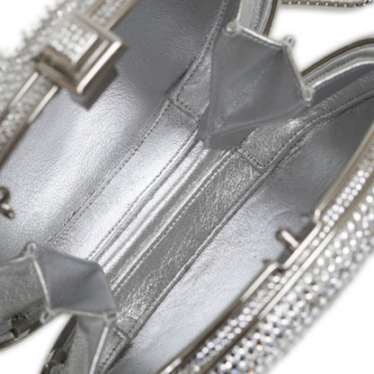 Judith Leiber Crystal Diamond Look Evening Bag Silver 4 of 7