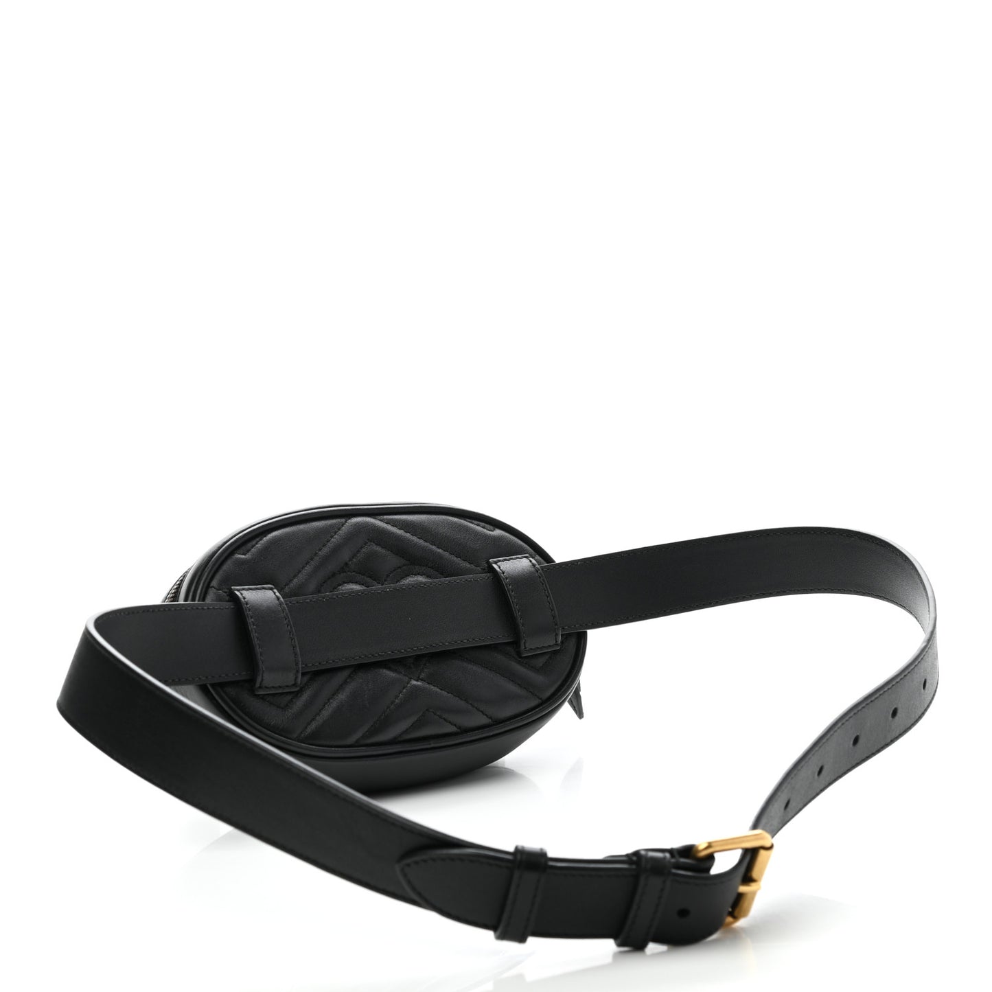 Calfskin Matelasse GG Marmont Belt Bag 85 34 Black