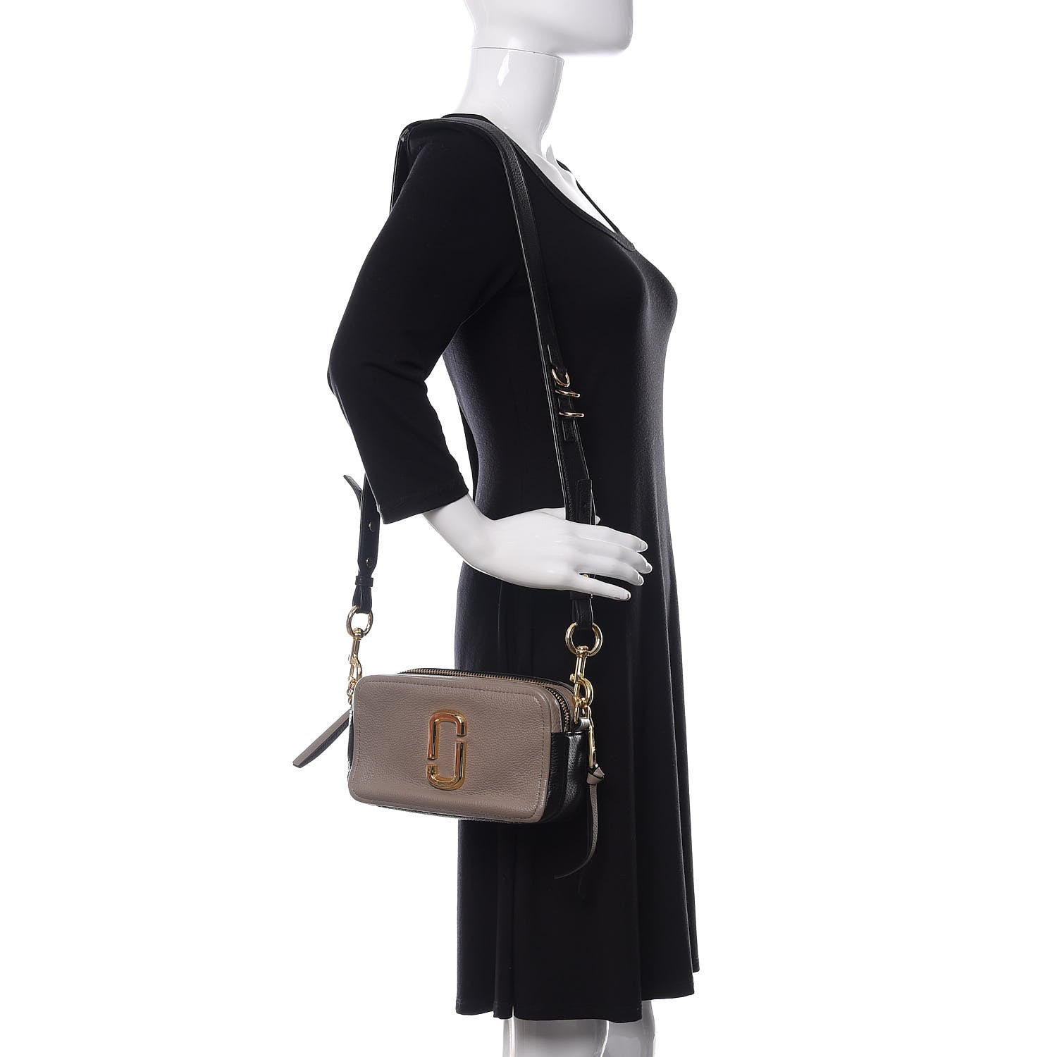 Marc Jacobs Supple Natural Grain Calfskin The Softshot 21 Bag Cement Multi 2 of 11