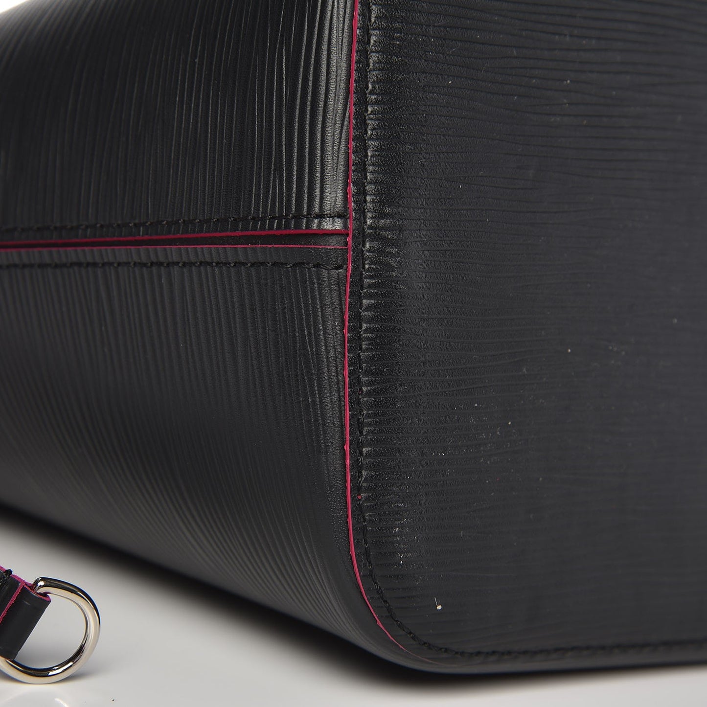 Epi Neverfull MM Black Hot Pink