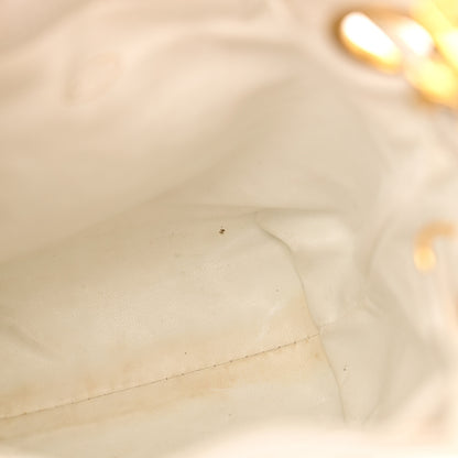Chanel Lambskin CC Drawstring Bucket Bag White 15 of 20
