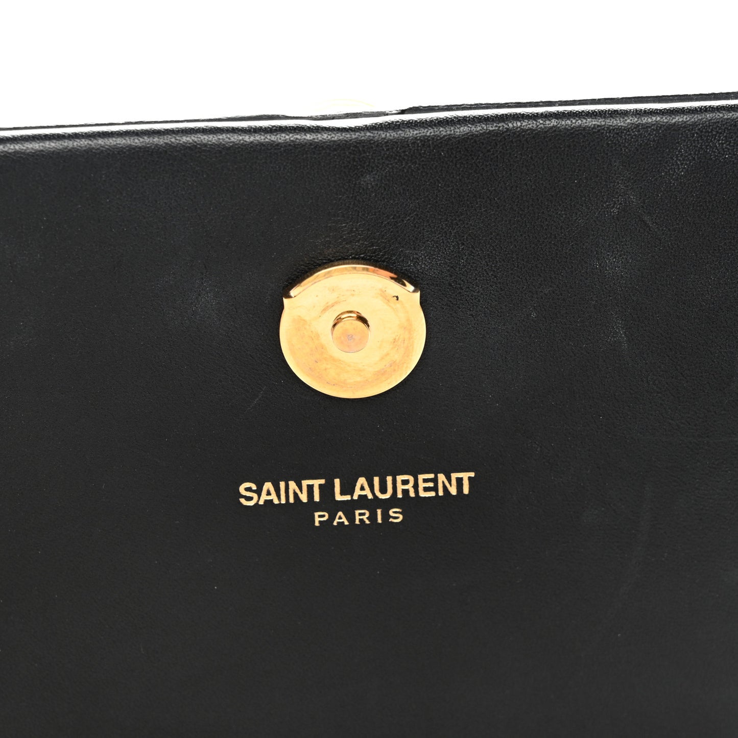 Smooth Calfskin Classic Monogram Kate Tassel Chain Wallet Black