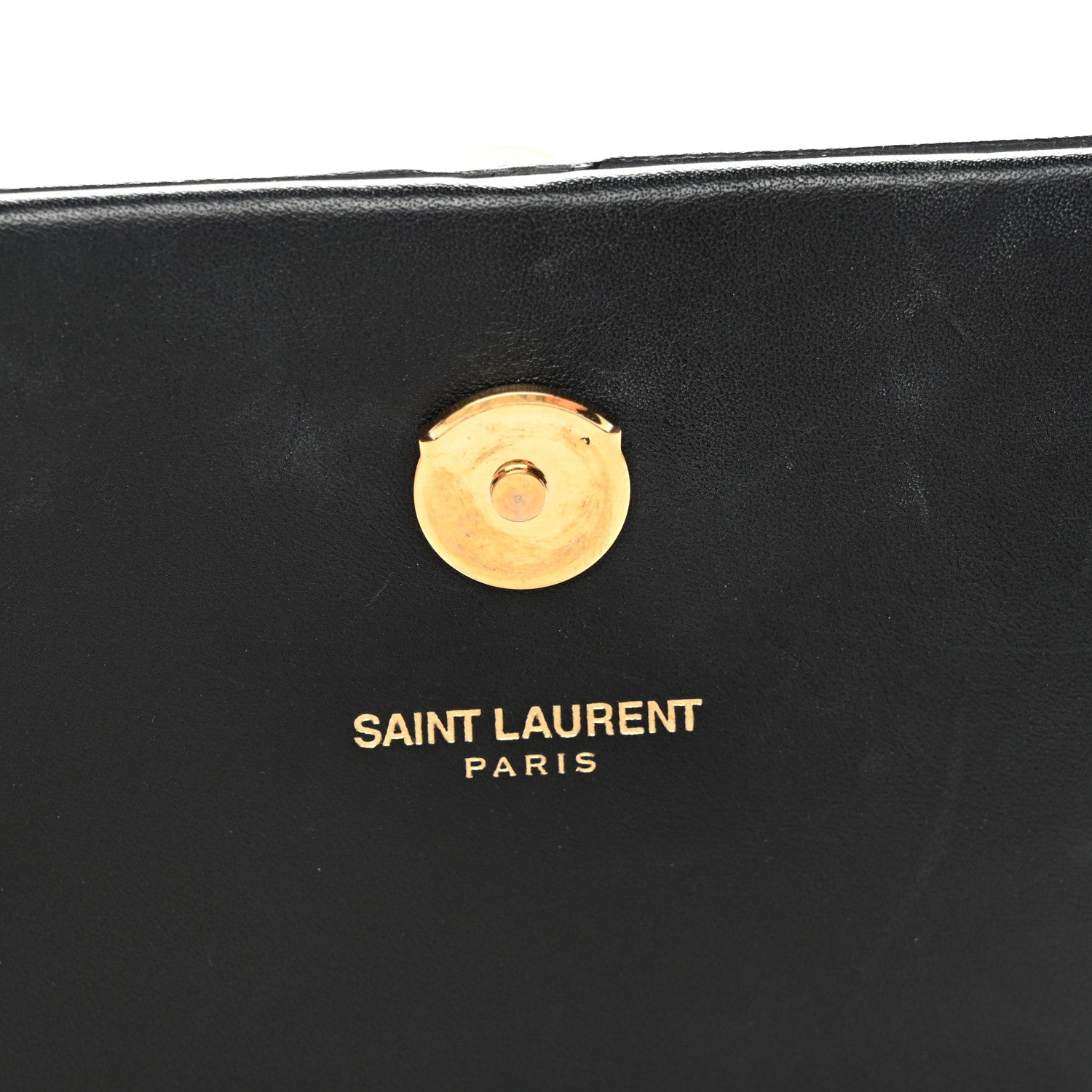 Saint Laurent Smooth Calfskin Classic Monogram Kate Tassel Chain Wallet Black 13 of 13