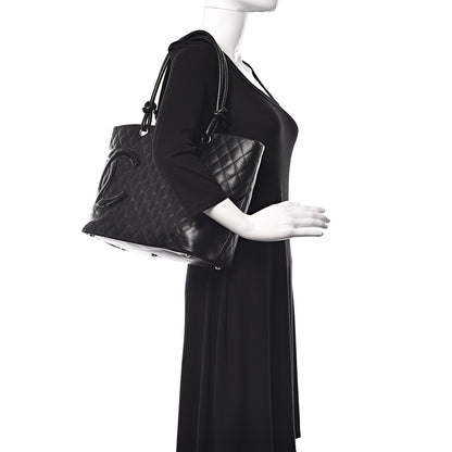 Chanel Calfskin Quilted Large Cambon Tote Black 2 of 16