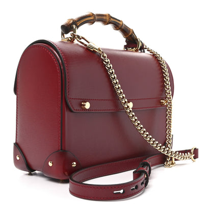 Gucci Azalea Calfskin Small Padlock Bamboo Shoulder Bag Romantic Cerise 3 of 11