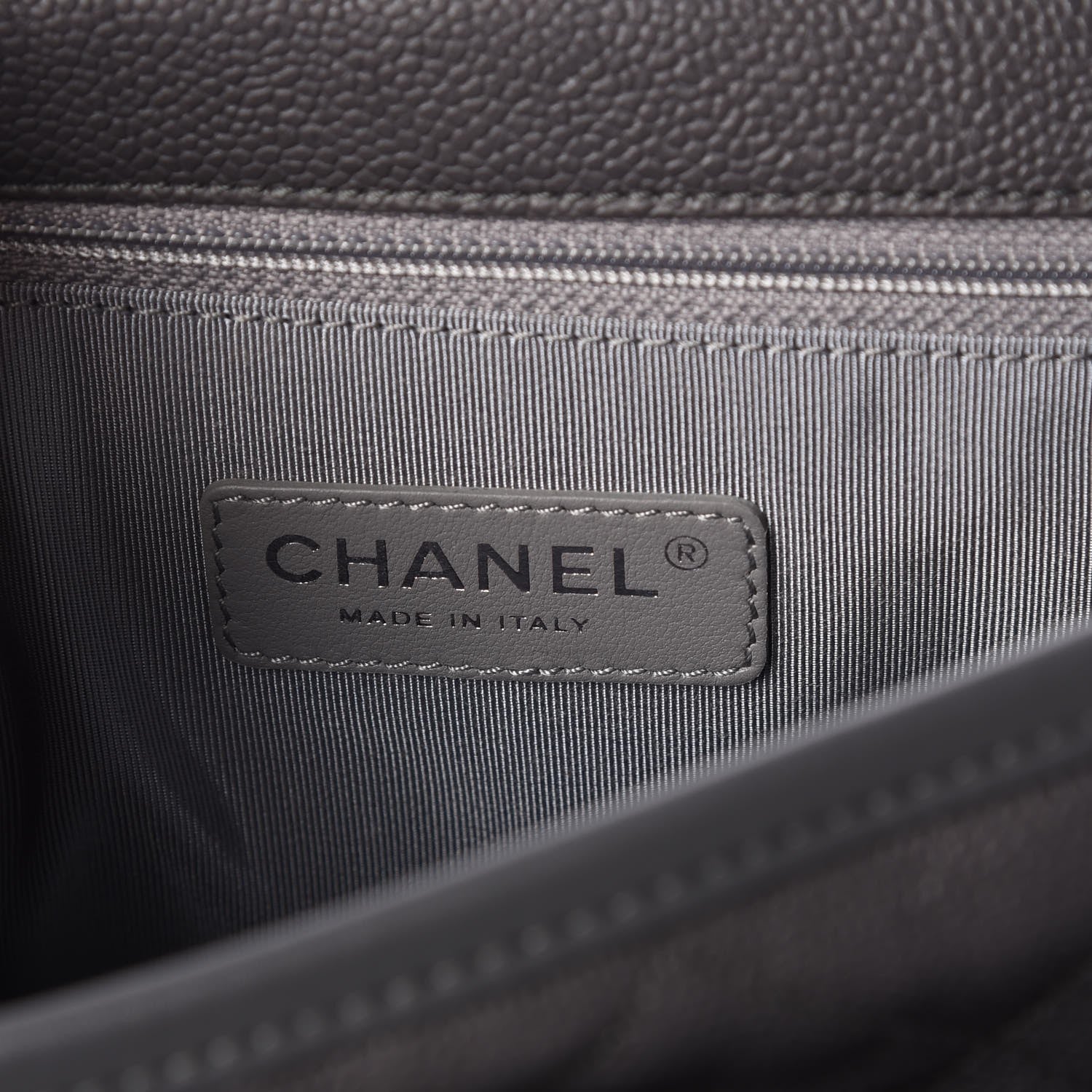 Chanel Caviar Quilted Large French Riviera Flap Dark Grey 7 of 9