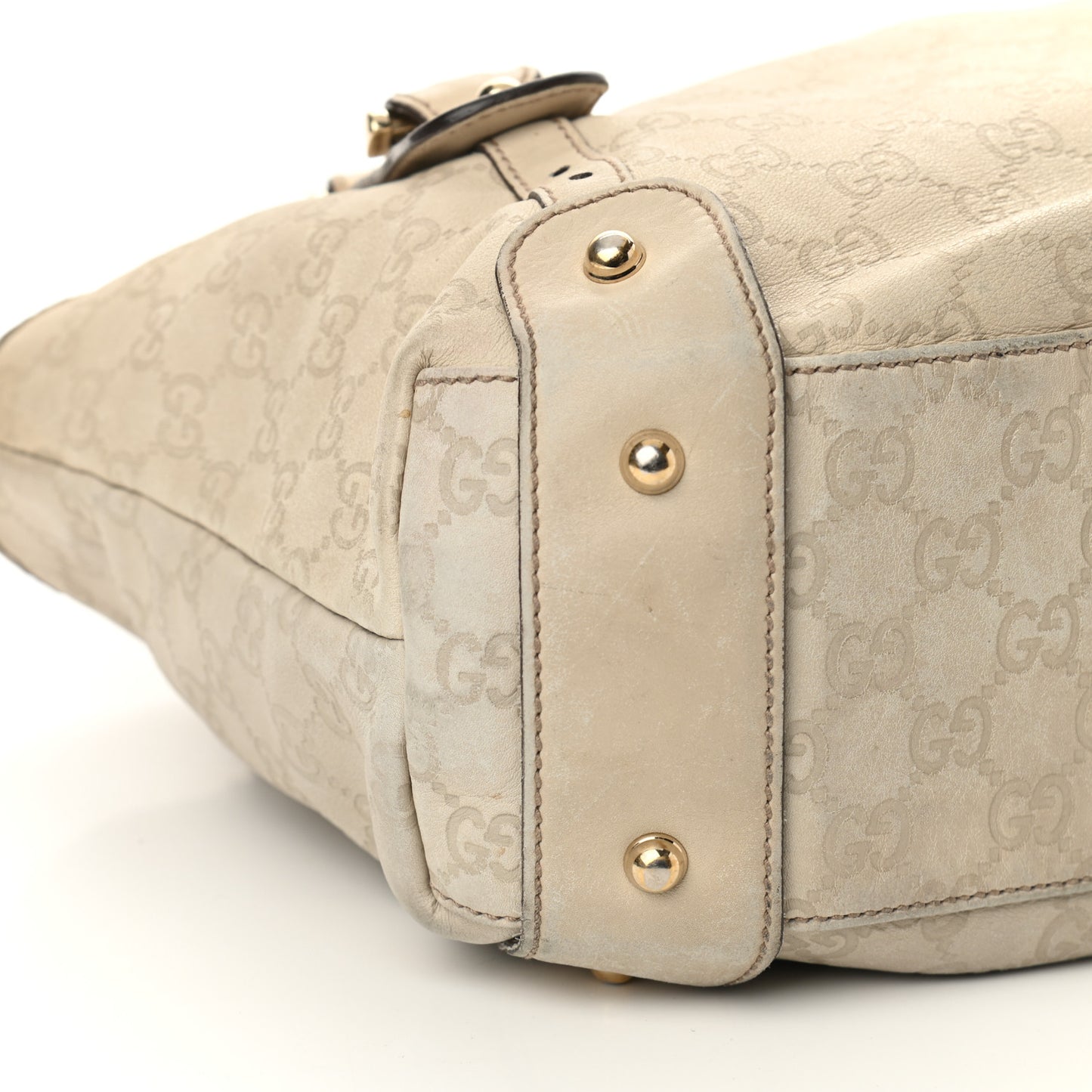 Guccissima Small Pelham Shoulder Bag Off White