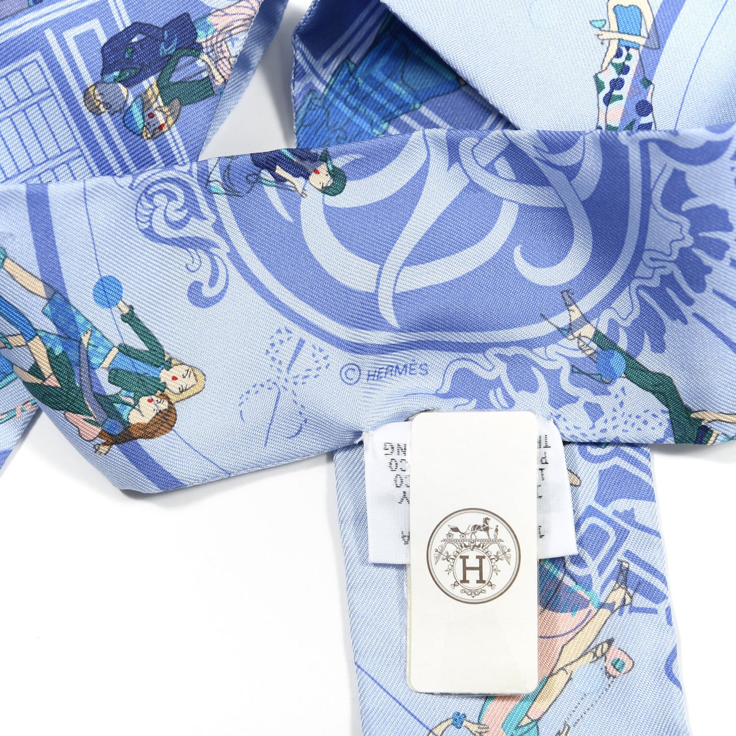 Silk Ex-Libris Les Parisiennes Twilly Ciel Turquoise Lavender