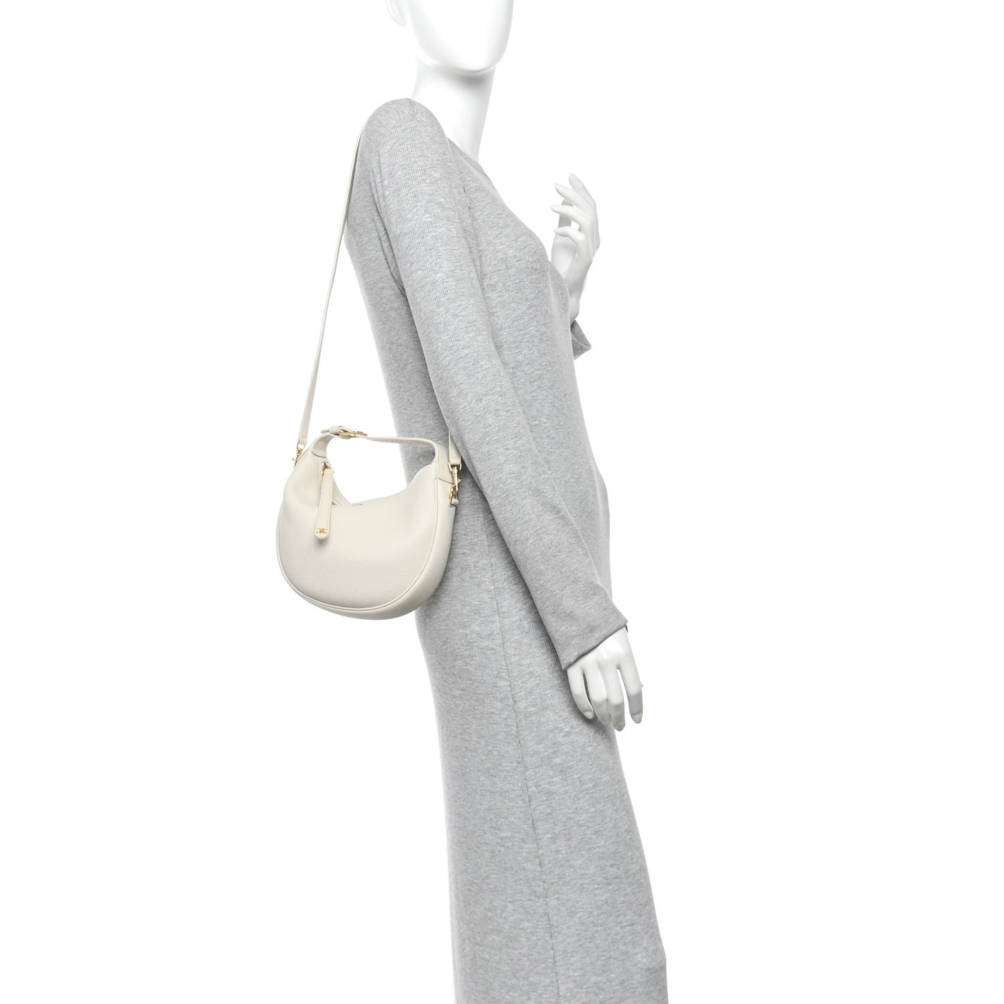 Supple Grained Calfskin Teen Lulu Shoulder Bag Rice
