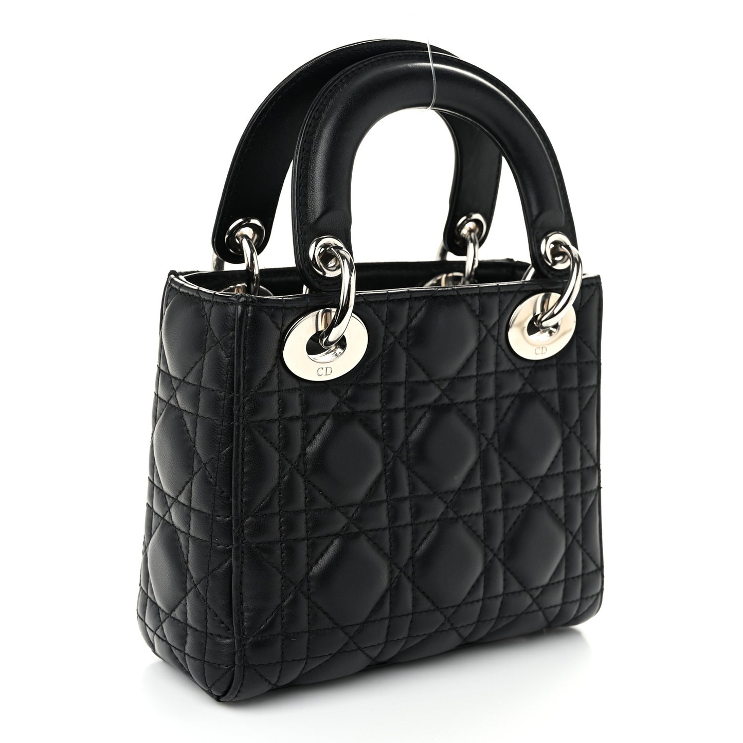Lambskin Cannage Mini Lady Dior Black