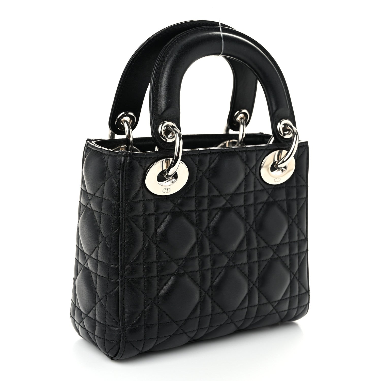 Christian Dior Lambskin Cannage Mini Lady Dior Black 3 of 10
