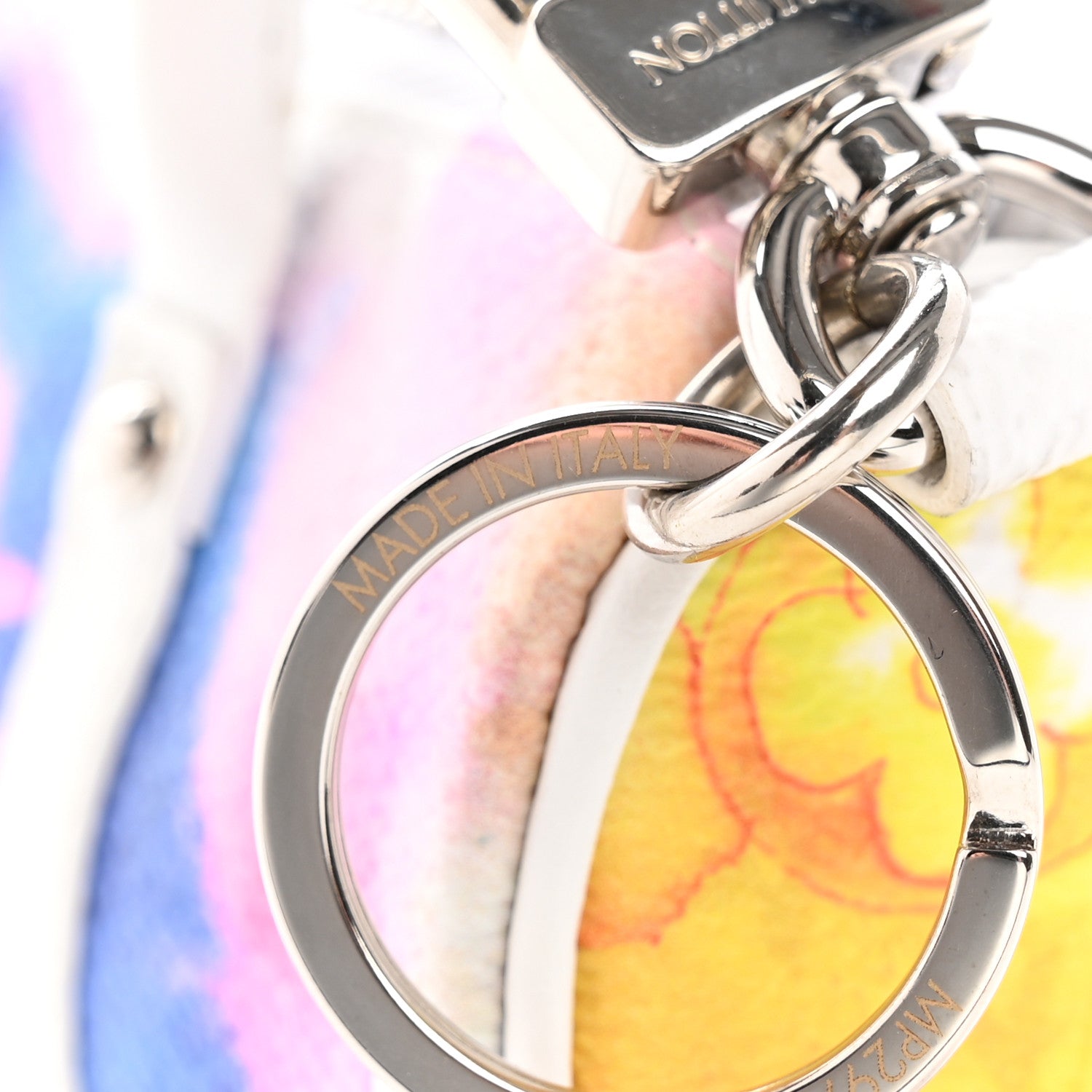 Louis Vuitton Monogram Watercolor Mini Keepall Bag Charm Key Holder Multicolor 5 of 8