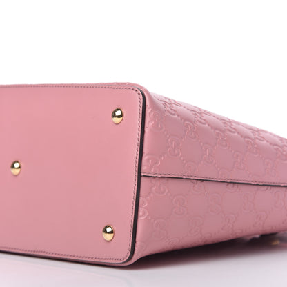 Gucci Guccissima Signature Linea A Foldover Tote Rose Baby Candy 7 of 11