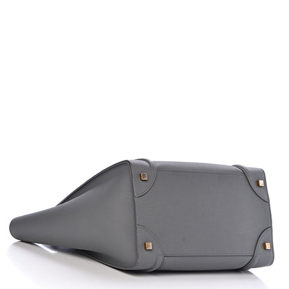 Celine Drummed Calfskin Mini Luggage Kohl 4 of 11