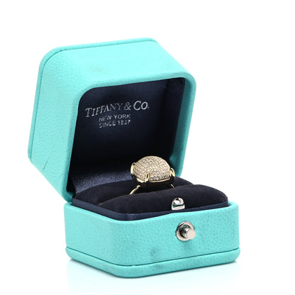 Tiffany 18K Yellow Gold Diamond 12mm Paloma Picasso Sugar Stacks Ring 53 6.5 6 of 6