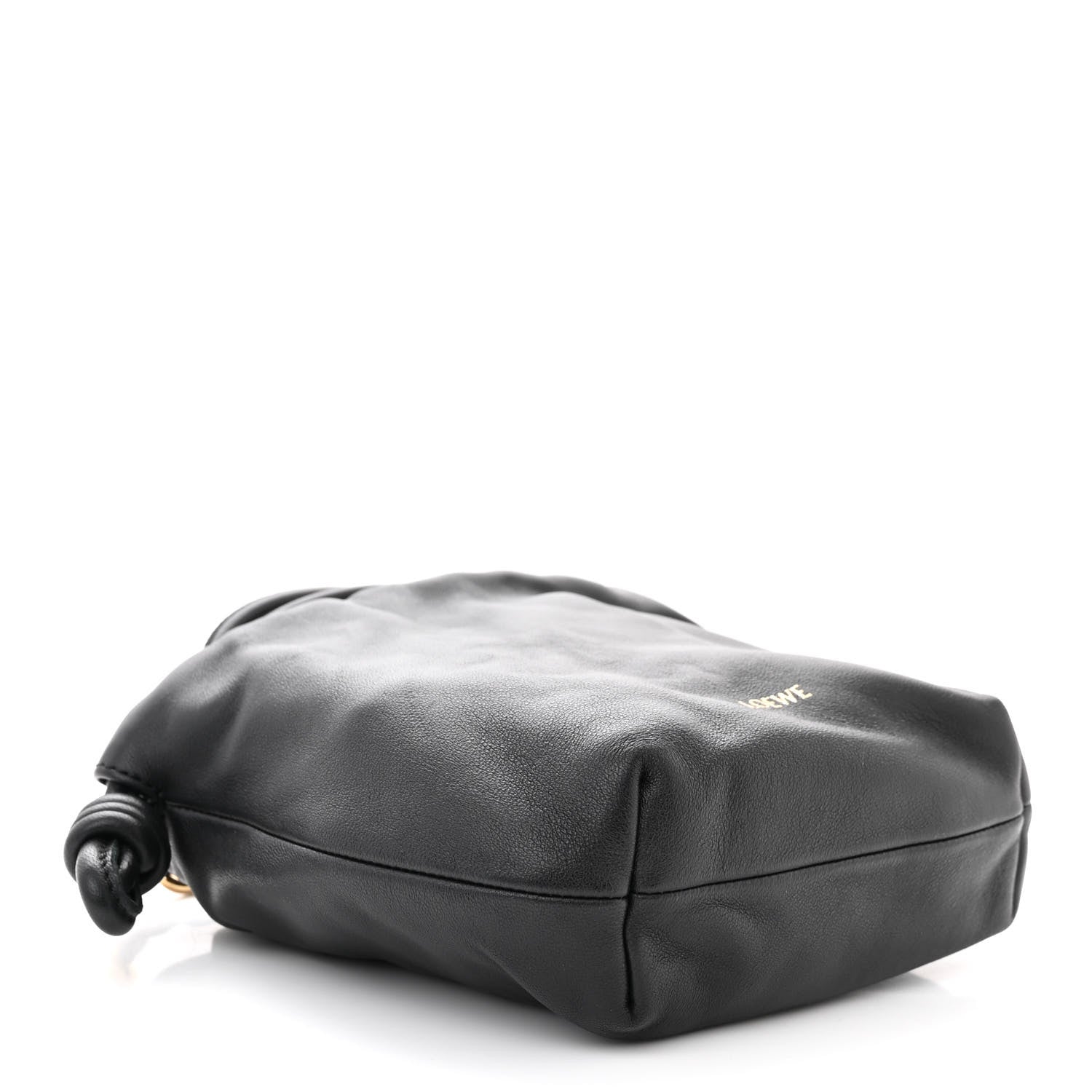 Loewe Mellow Nappa Donut Chain Mini Flamenco Knot Clutch Black 4 of 10