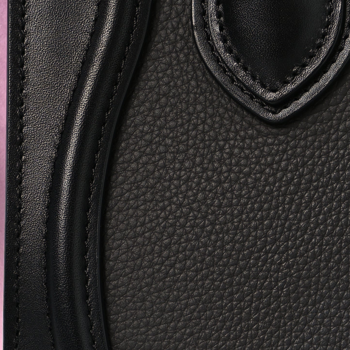Baby Grained Calfskin Nubuck Tri-color Nano Luggage Anthracite