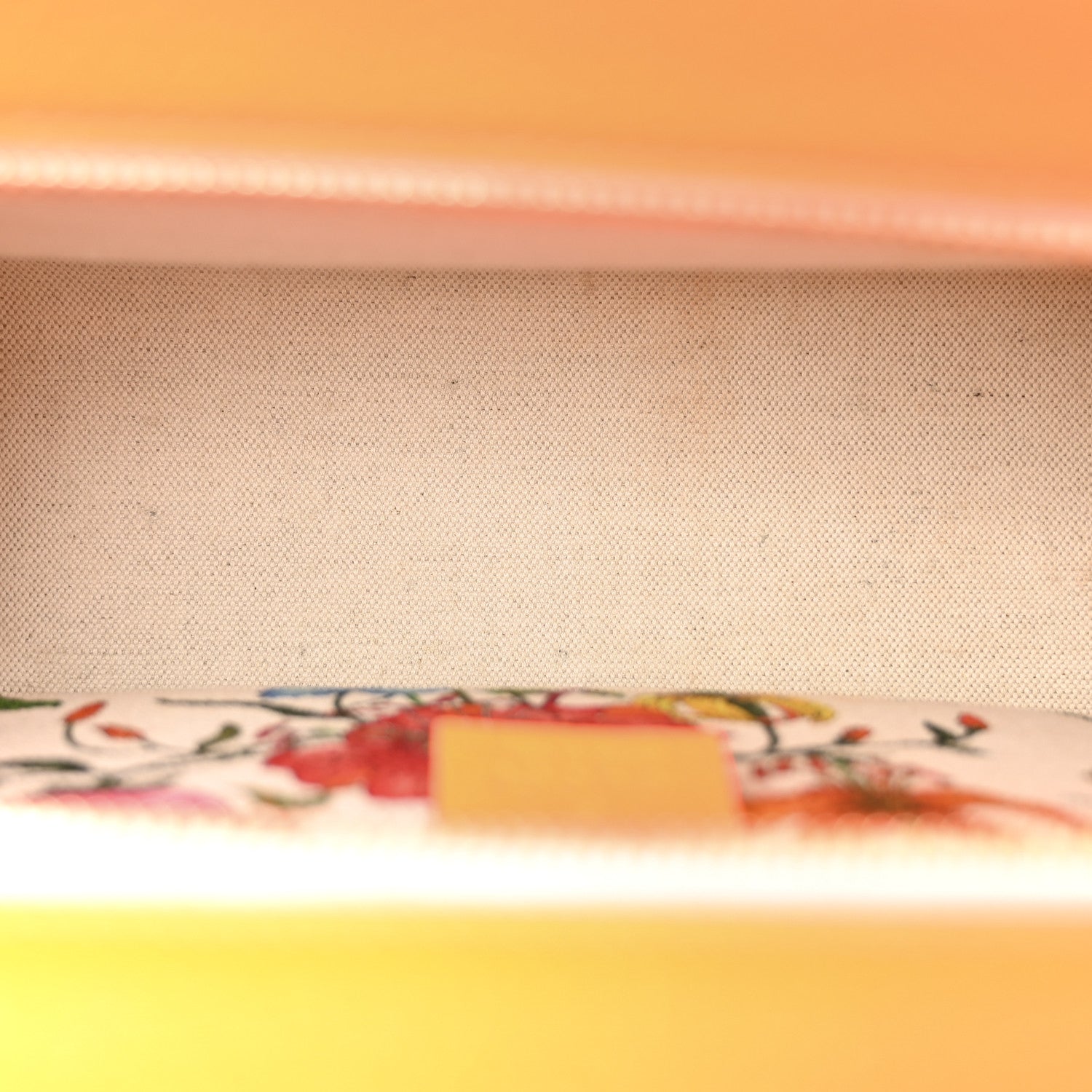 Gucci Canvas Medium Flora Tote White Multicolor Orange Fluo 5 of 11