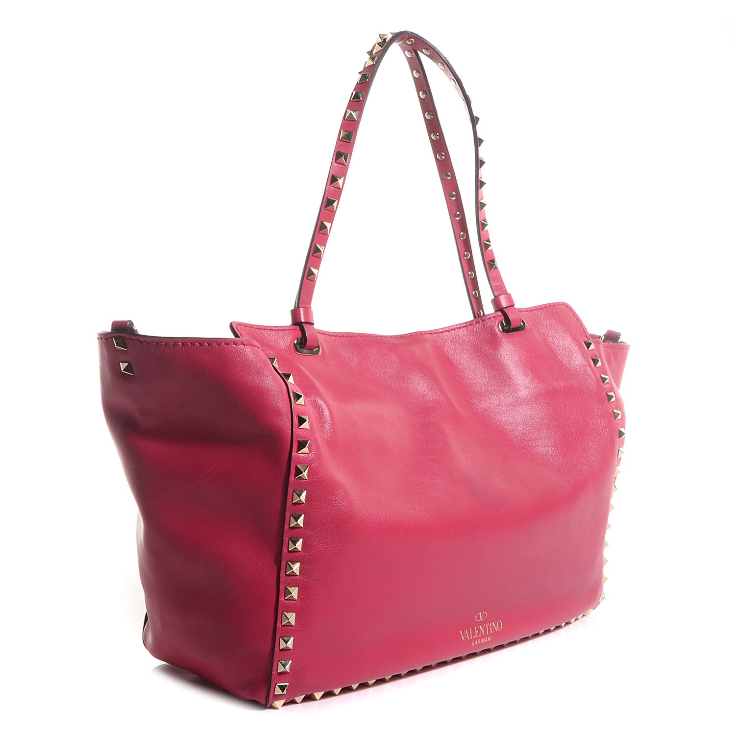 Valentino Garavani Vitello Medium Rockstud Tote Cyclamin 3 of 8