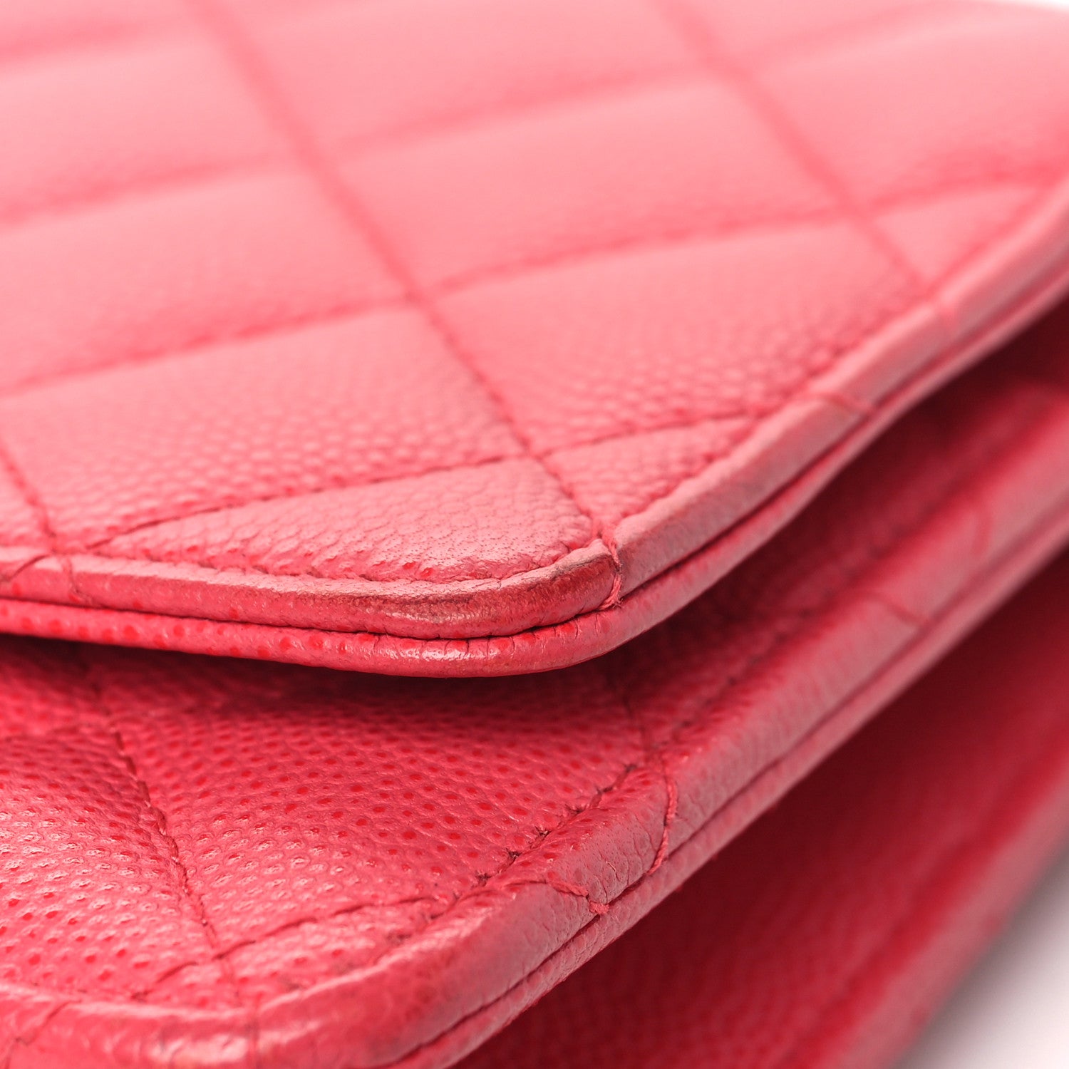Chanel Caviar Quilted Wallet on Chain WOC Pink 13 of 14