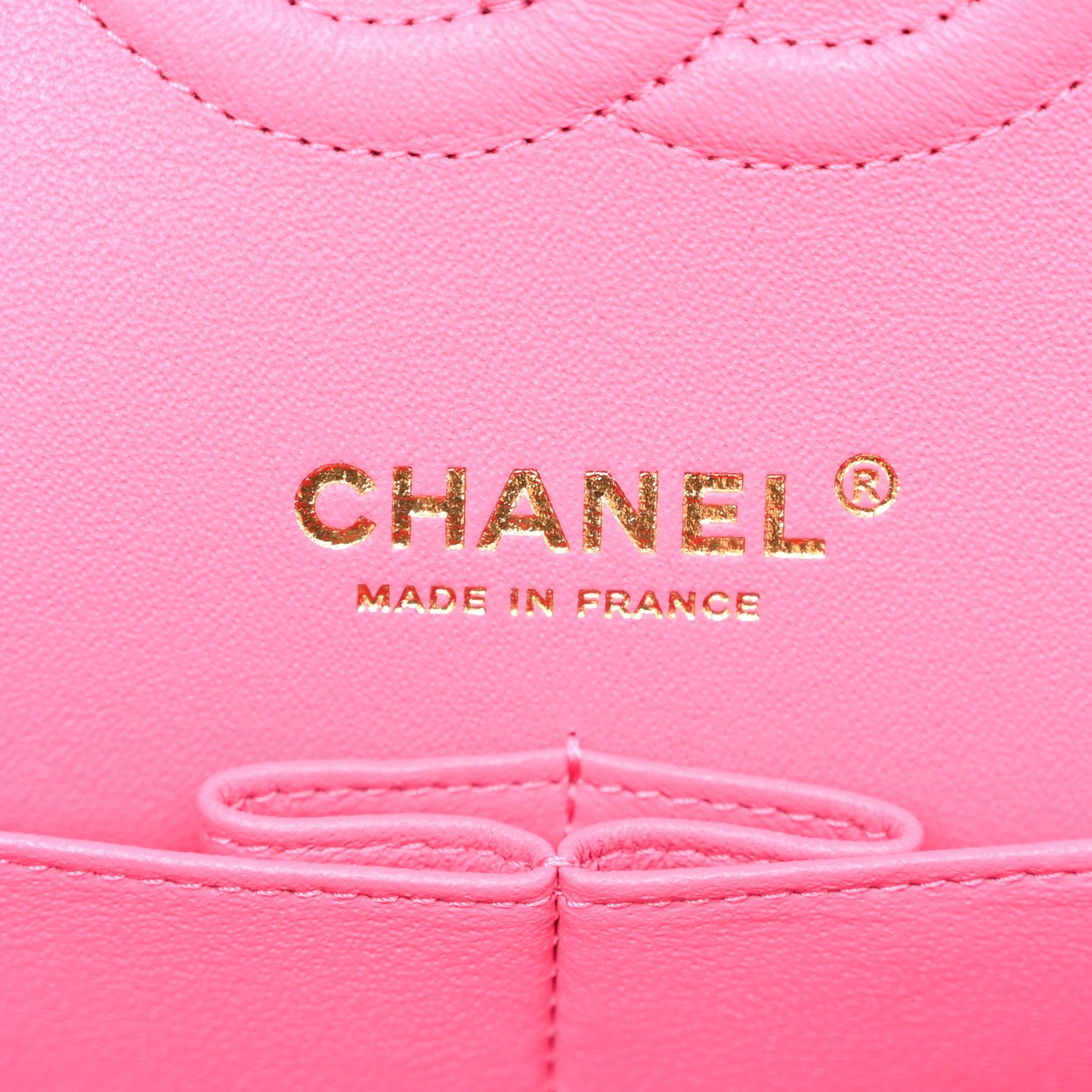 Caviar Quilted Medium Double Flap Pink