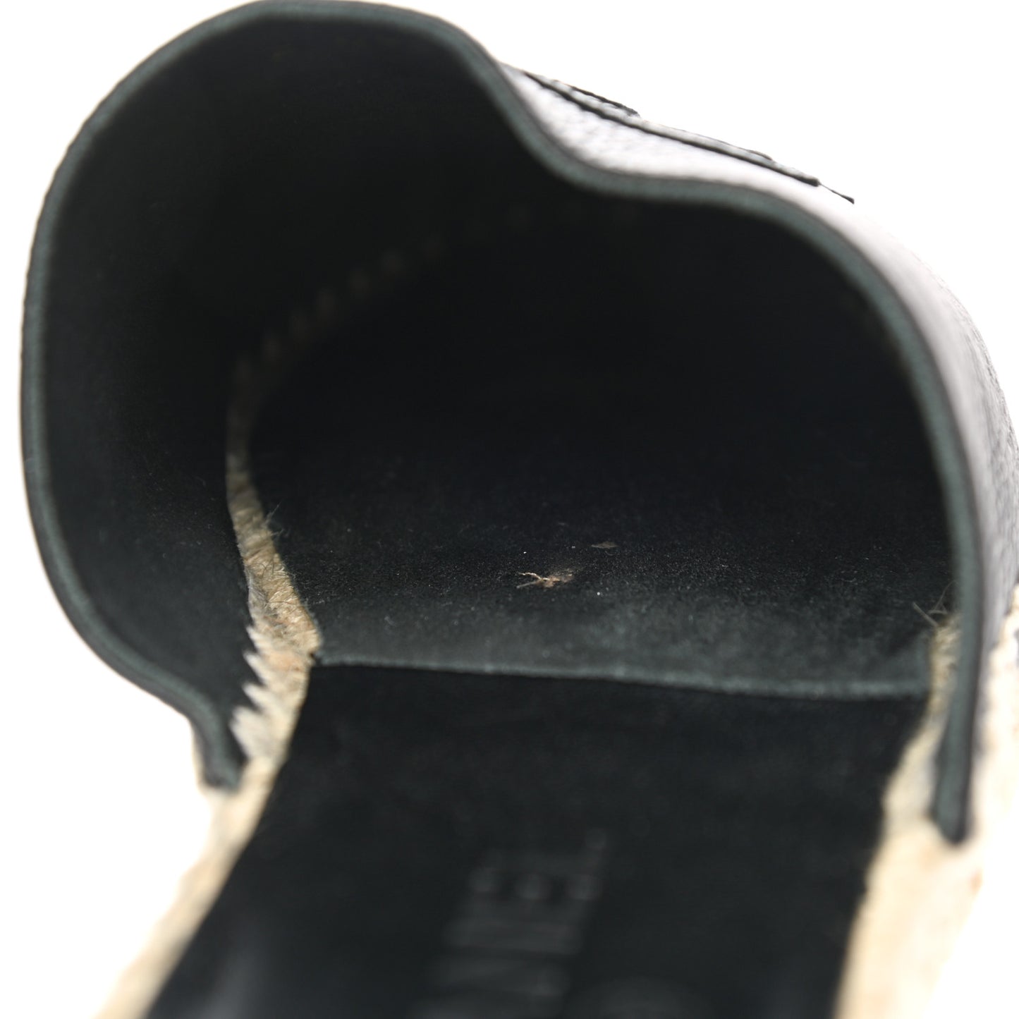 Calfskin CC Espadrille Mules 39 Black