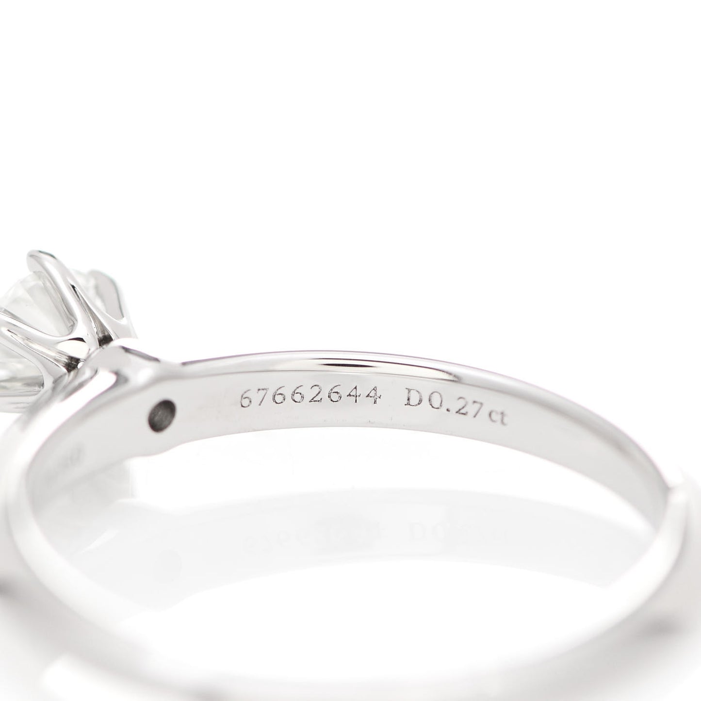 Platinum Diamond .27ct Solitaire Engagement Ring 52 6