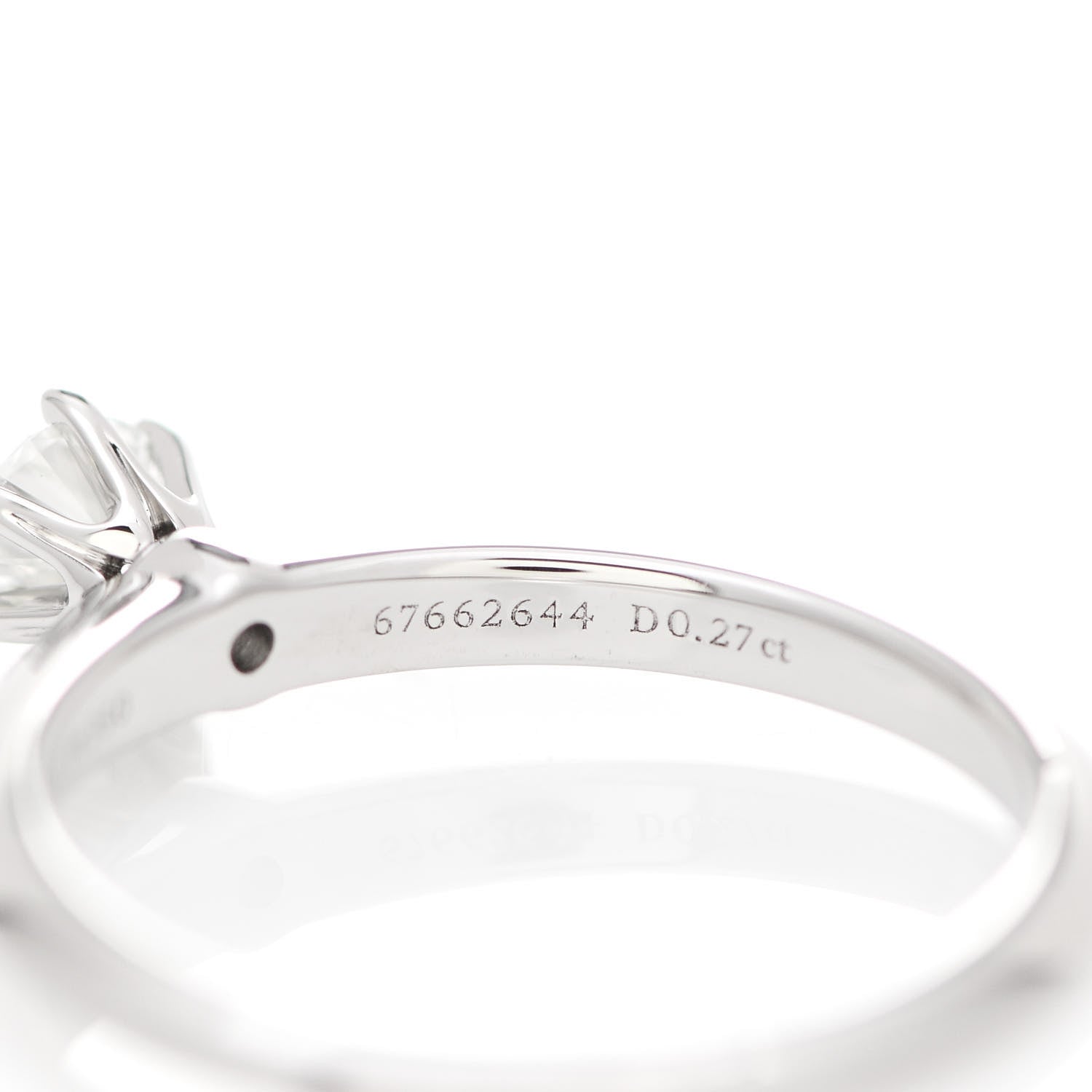 Tiffany Platinum Diamond .27ct Solitaire Engagement Ring 52 6 5 of 7