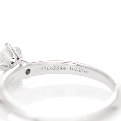 Tiffany Platinum Diamond .27ct Solitaire Engagement Ring 52 6 5 of 7