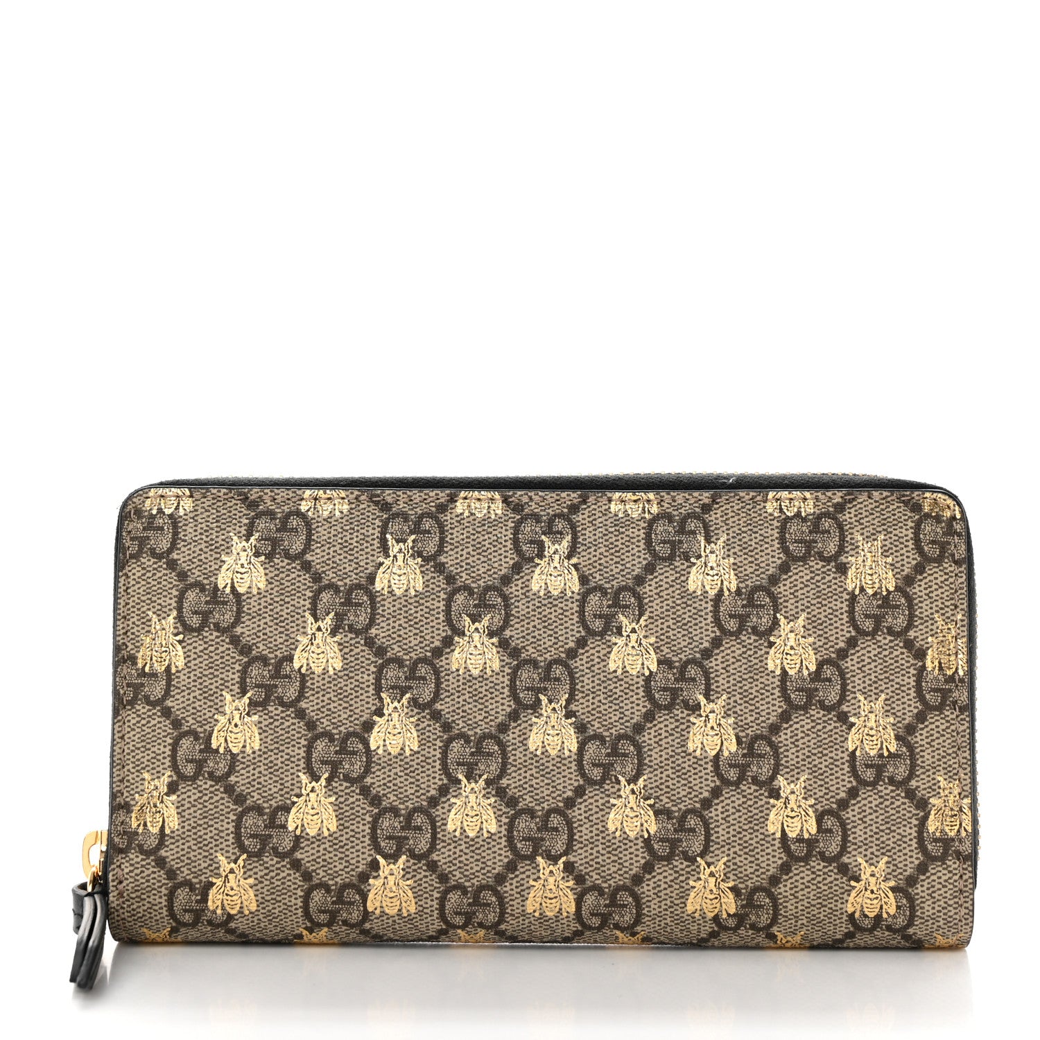 Gucci GG Supreme Monogram Bees Zip Around Wallet 1 of 13
