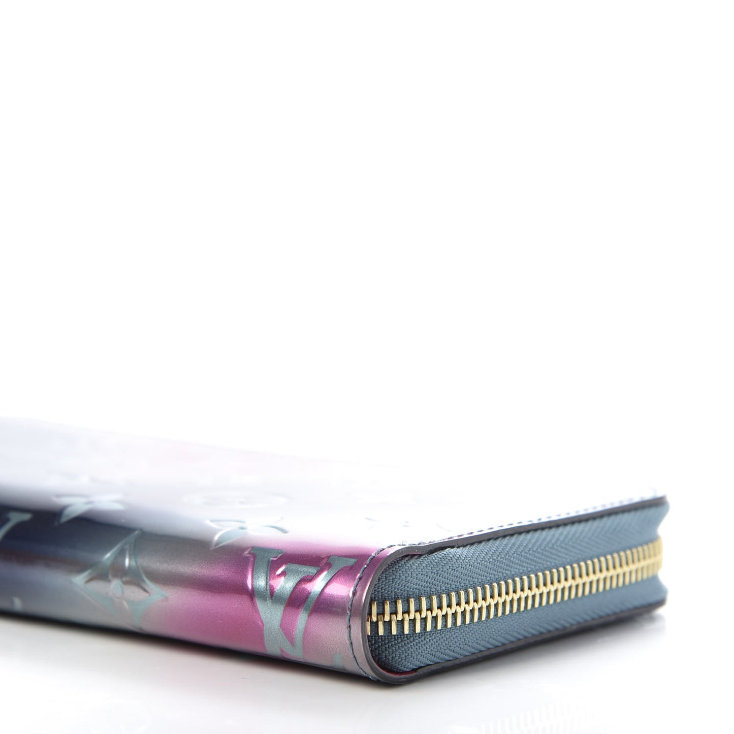 Metallic Vernis Degrade Zippy Wallet Blue Pink