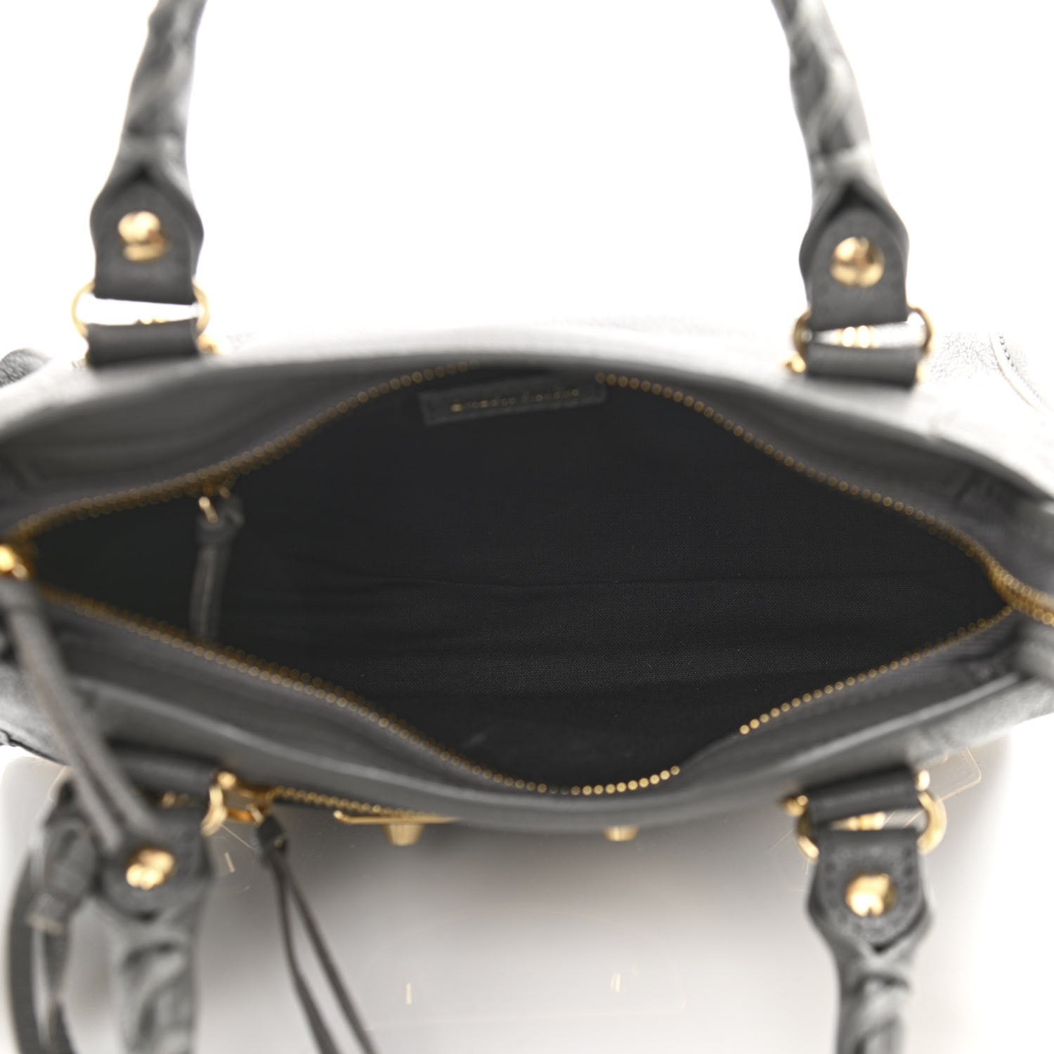 Balenciaga Chevre Gold Metallic Edge Hardware Mini City Gris Acier 5 of 9