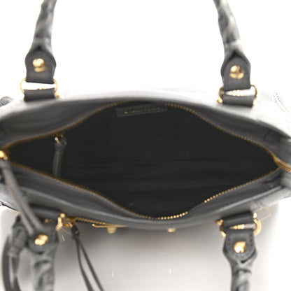 Balenciaga Chevre Gold Metallic Edge Hardware Mini City Gris Acier 5 of 9