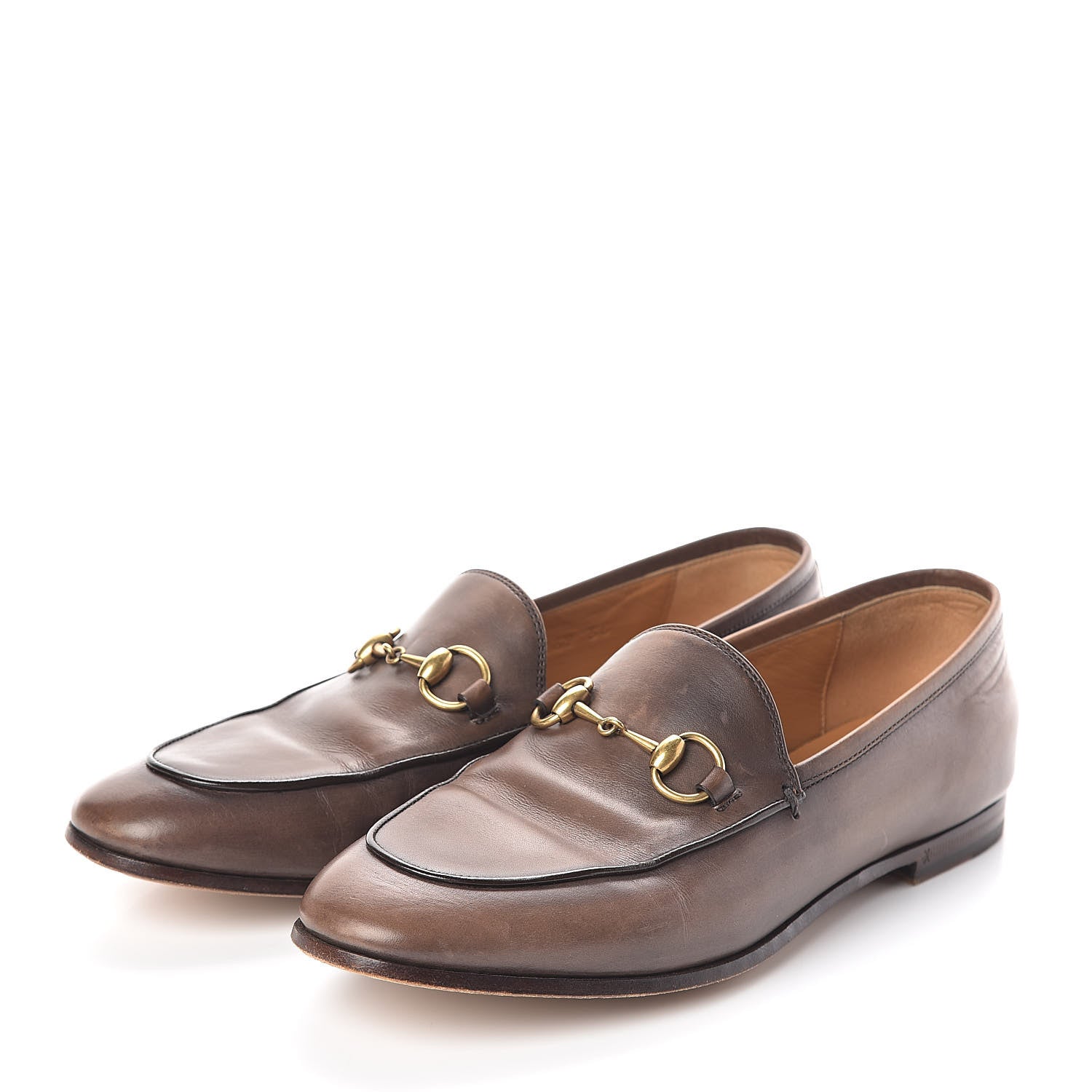 Gucci Calfskin Womens Jordaan Loafers 36 Fondente Brown 3 of 7