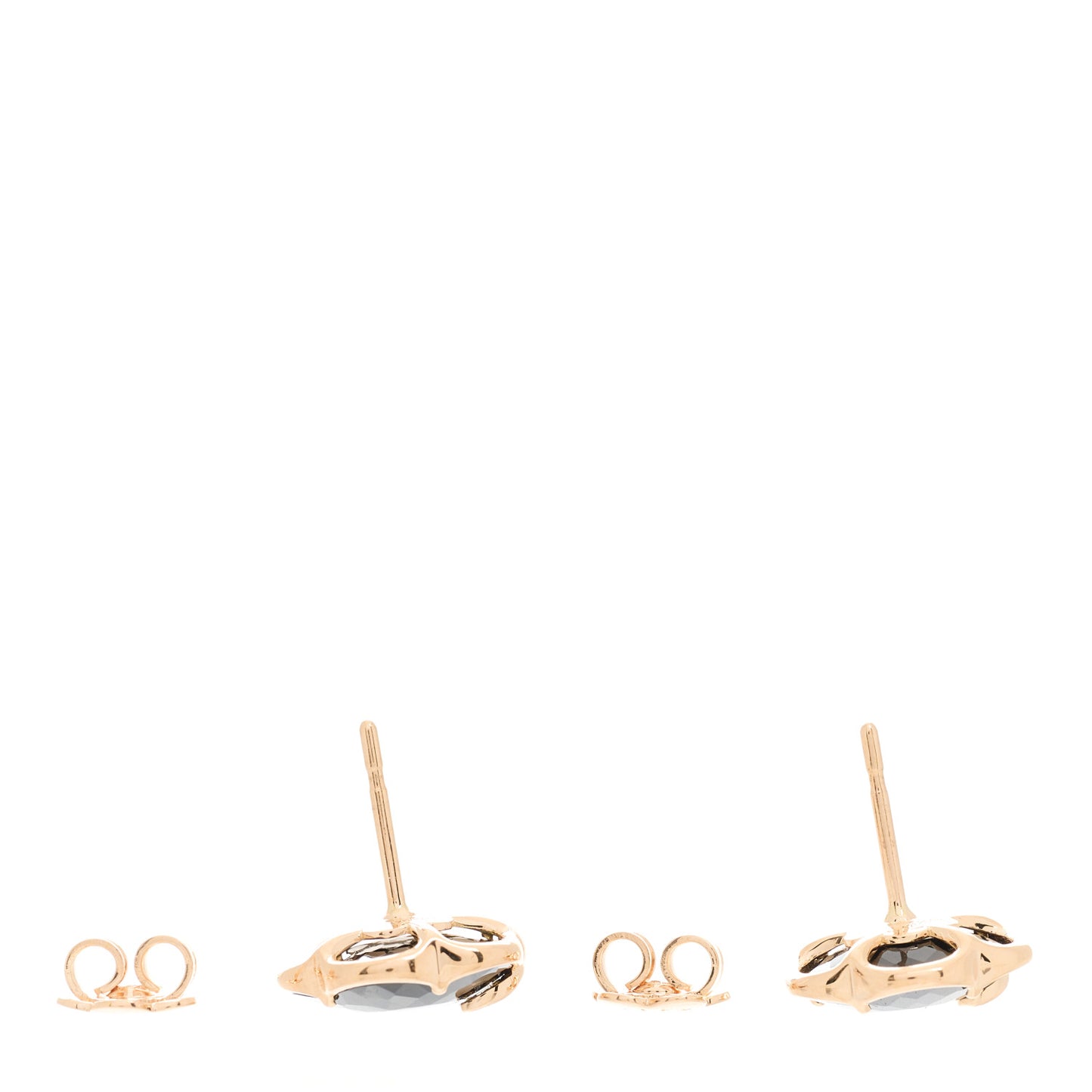 18K Rose Gold Diamond Black Onyx Petit Joli Earrings