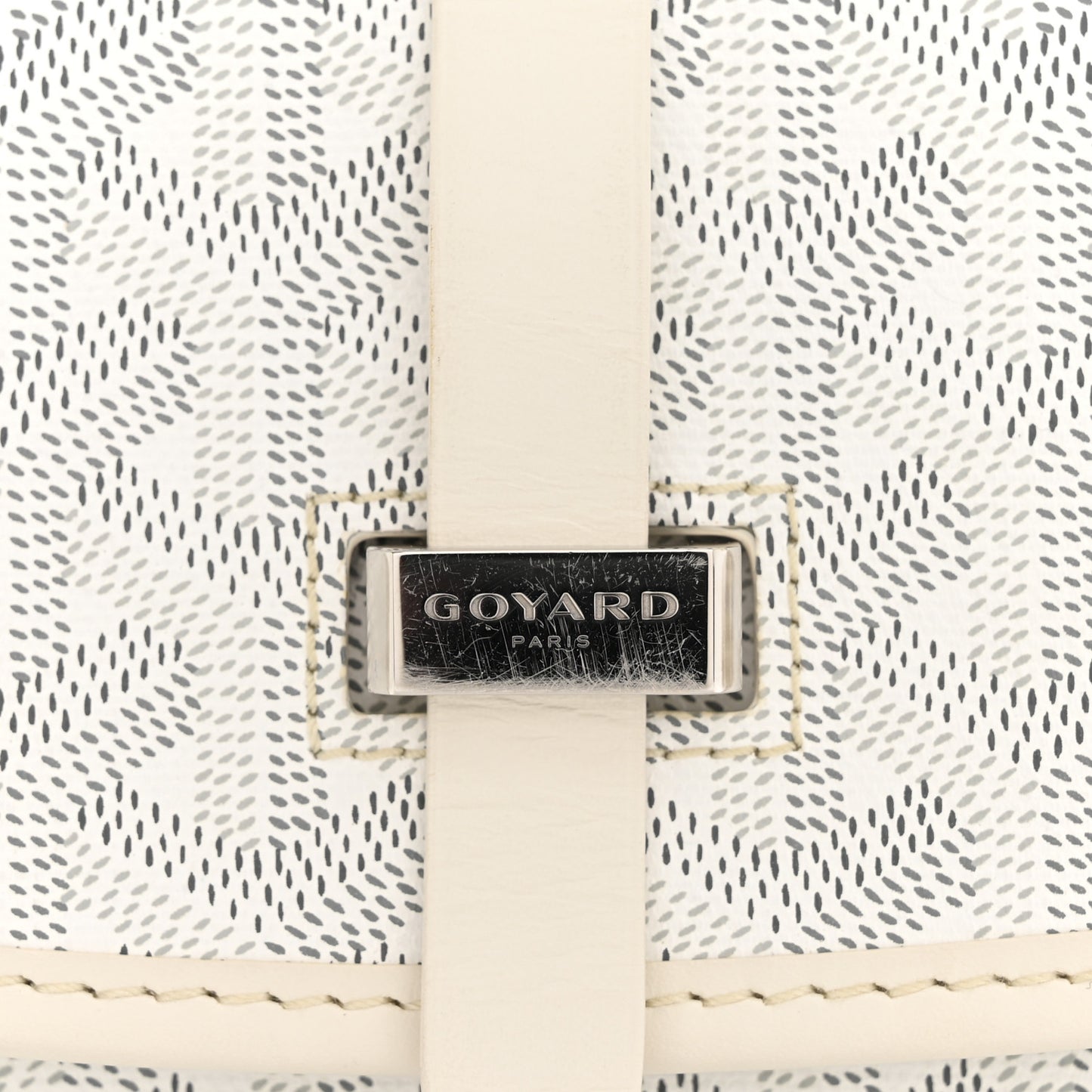 Goyardine Belvedere II PM Messenger Bag White