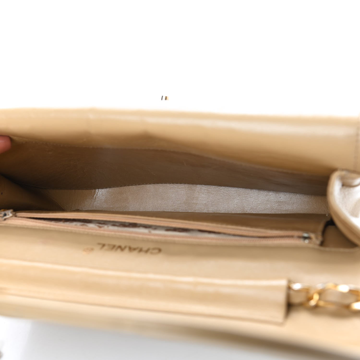 Chanel Lambskin Quilted Medium Double Flap Beige 4 of 11