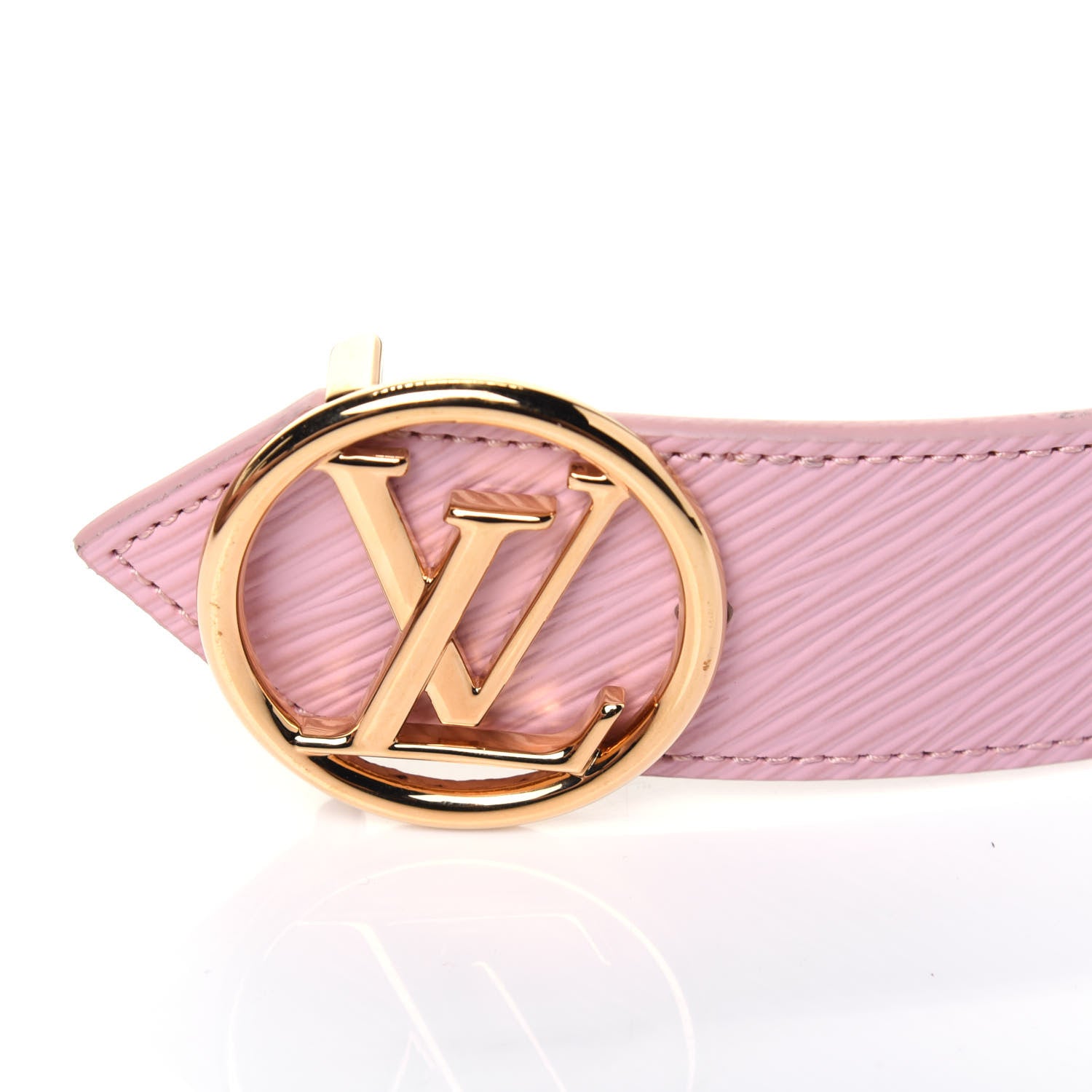 Louis Vuitton Monogram Epi LV Circle Reversible Belt 80 32 Rose Ballerine 8 of 8